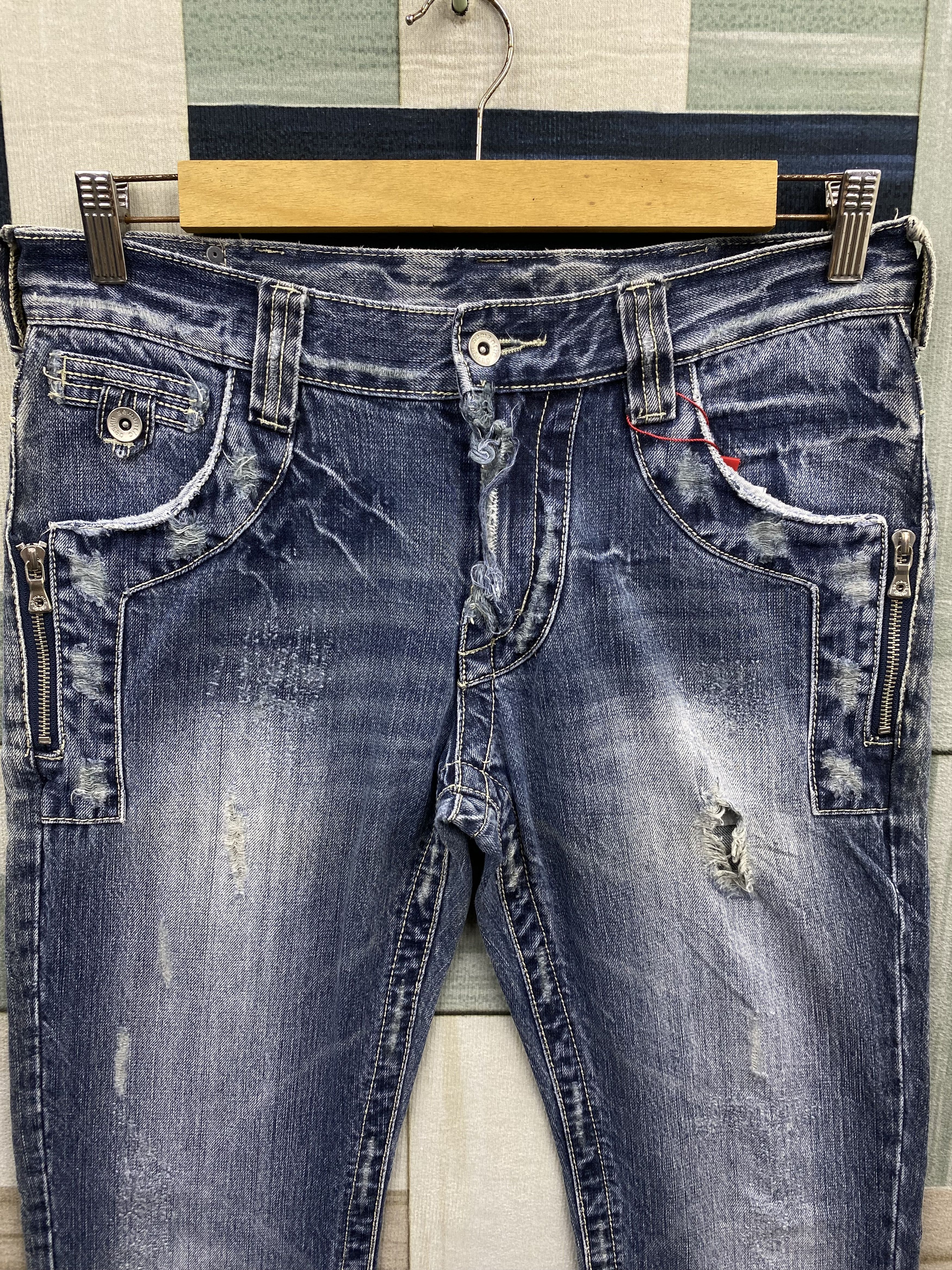 semanticdesign Japanese Brand Semantic Design Distress Denim Jean Size US 33 - 3 Thumbnail