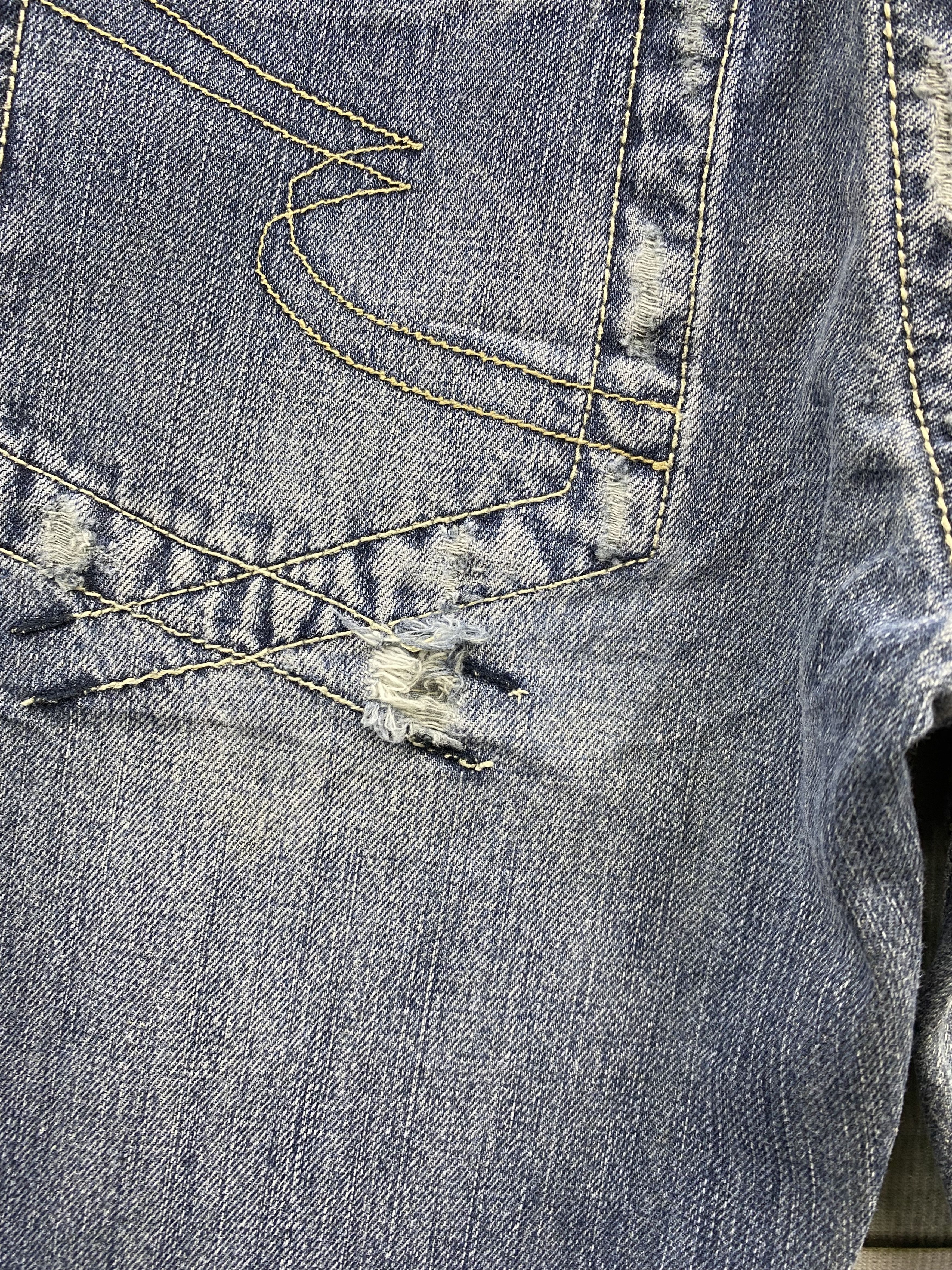 semanticdesign Japanese Brand Semantic Design Distress Denim Jean Size US 33 - 15 Thumbnail