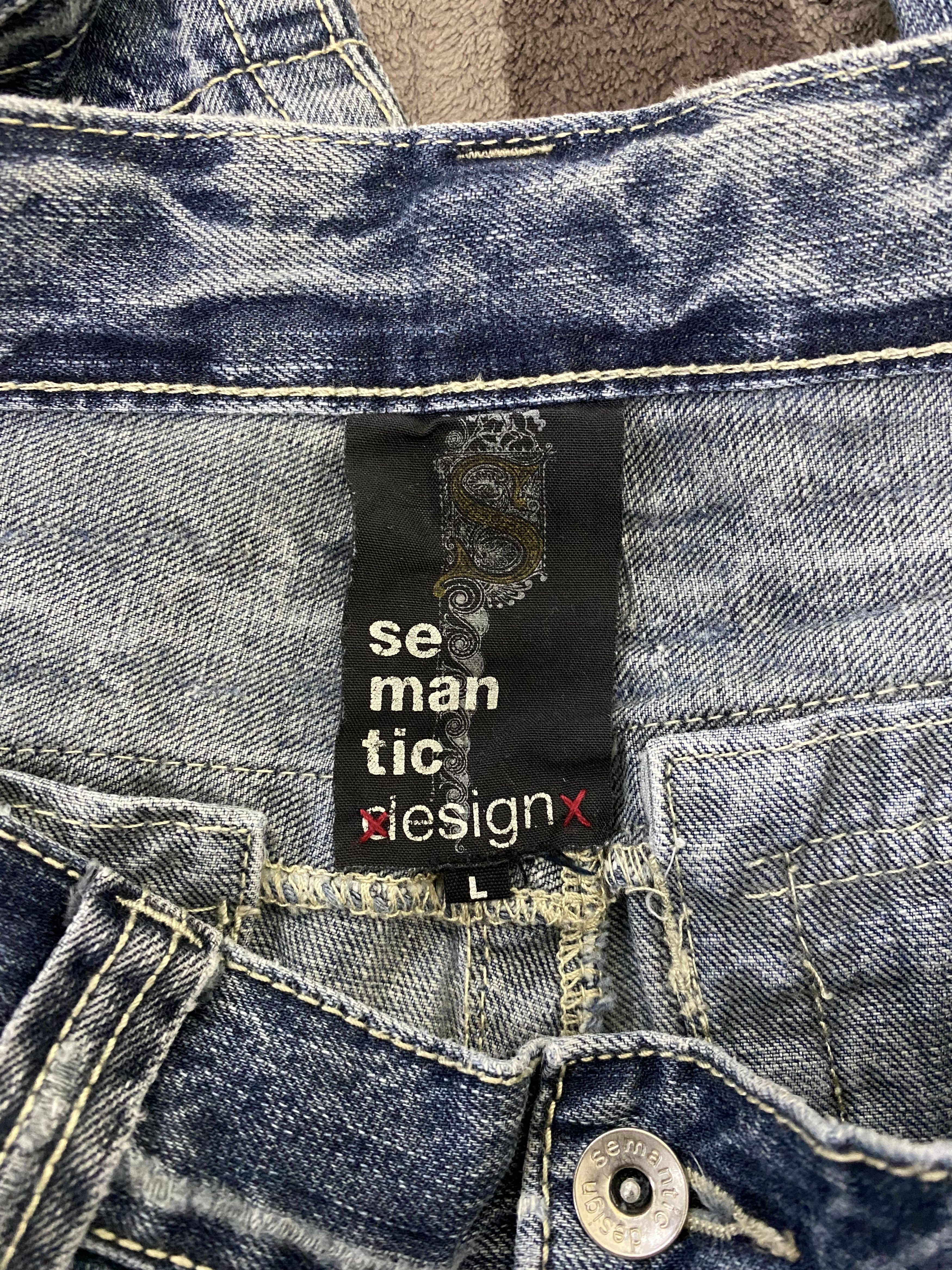 semanticdesign Japanese Brand Semantic Design Distress Denim Jean Size US 33 - 17 Thumbnail
