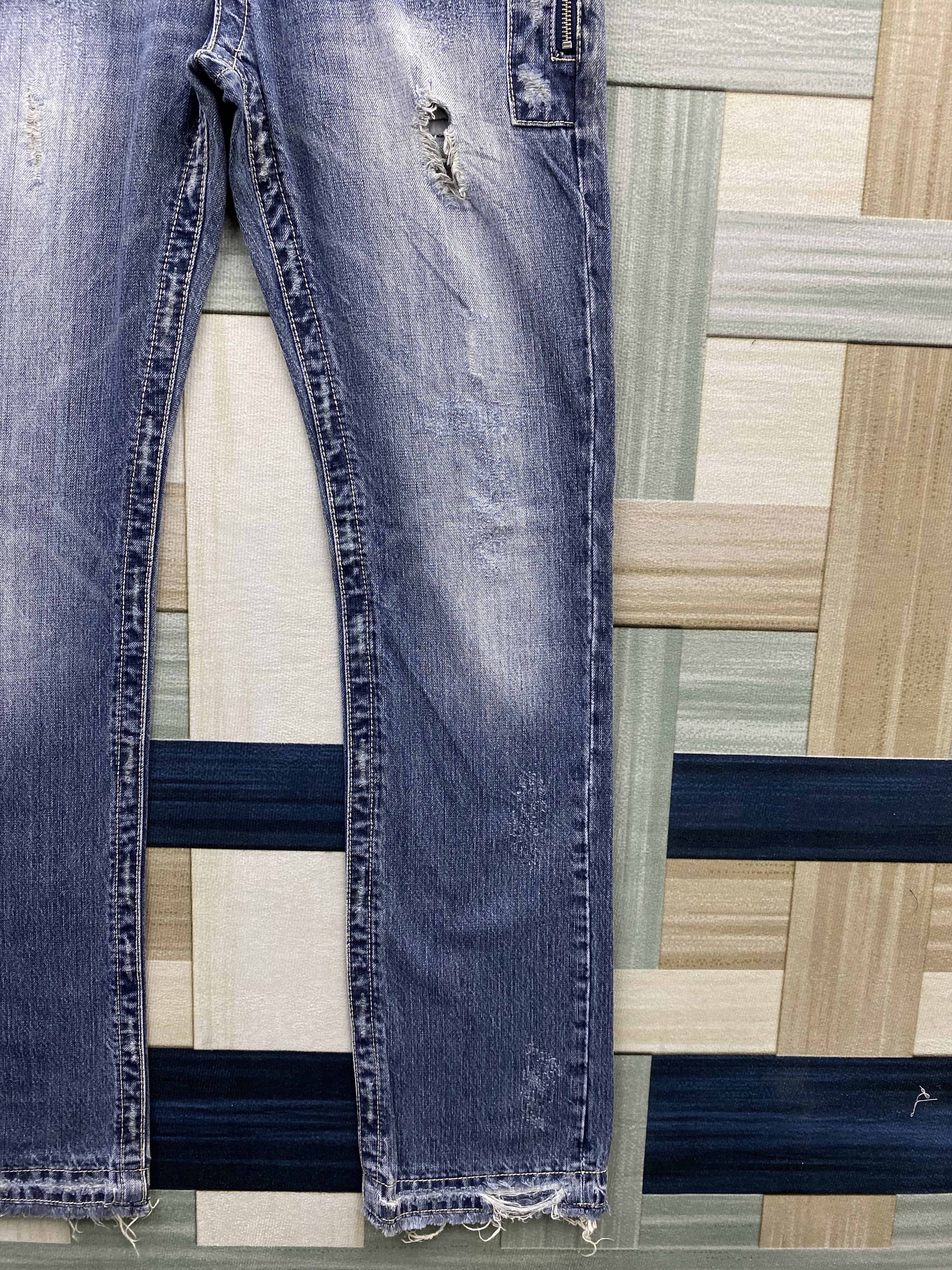 semanticdesign Japanese Brand Semantic Design Distress Denim Jean Size US 33 - 10 Thumbnail