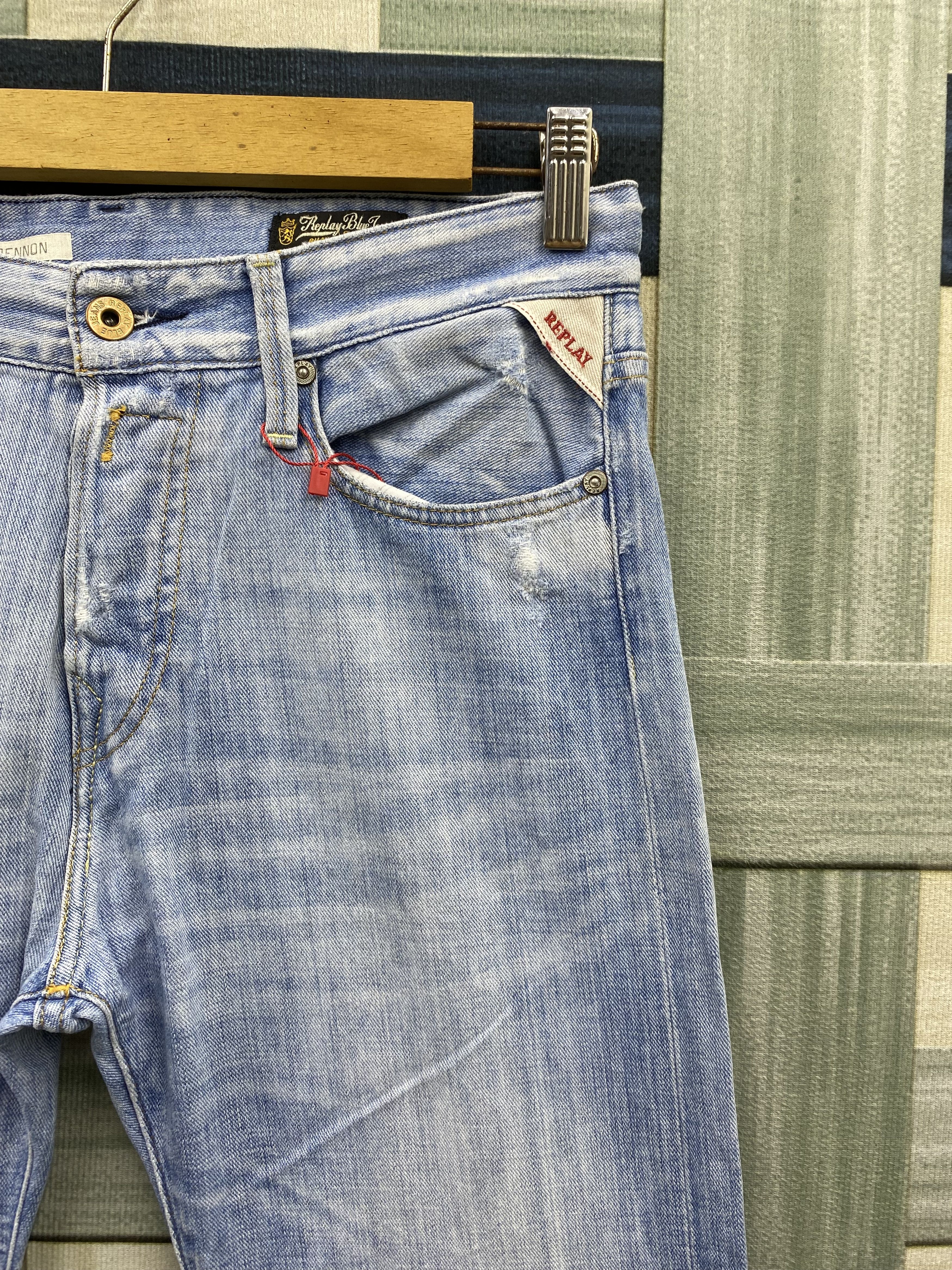 Replay × Vintage Replay Patches Faded Blue Denim Jean Size US 28 / EU 44 - 4 Thumbnail