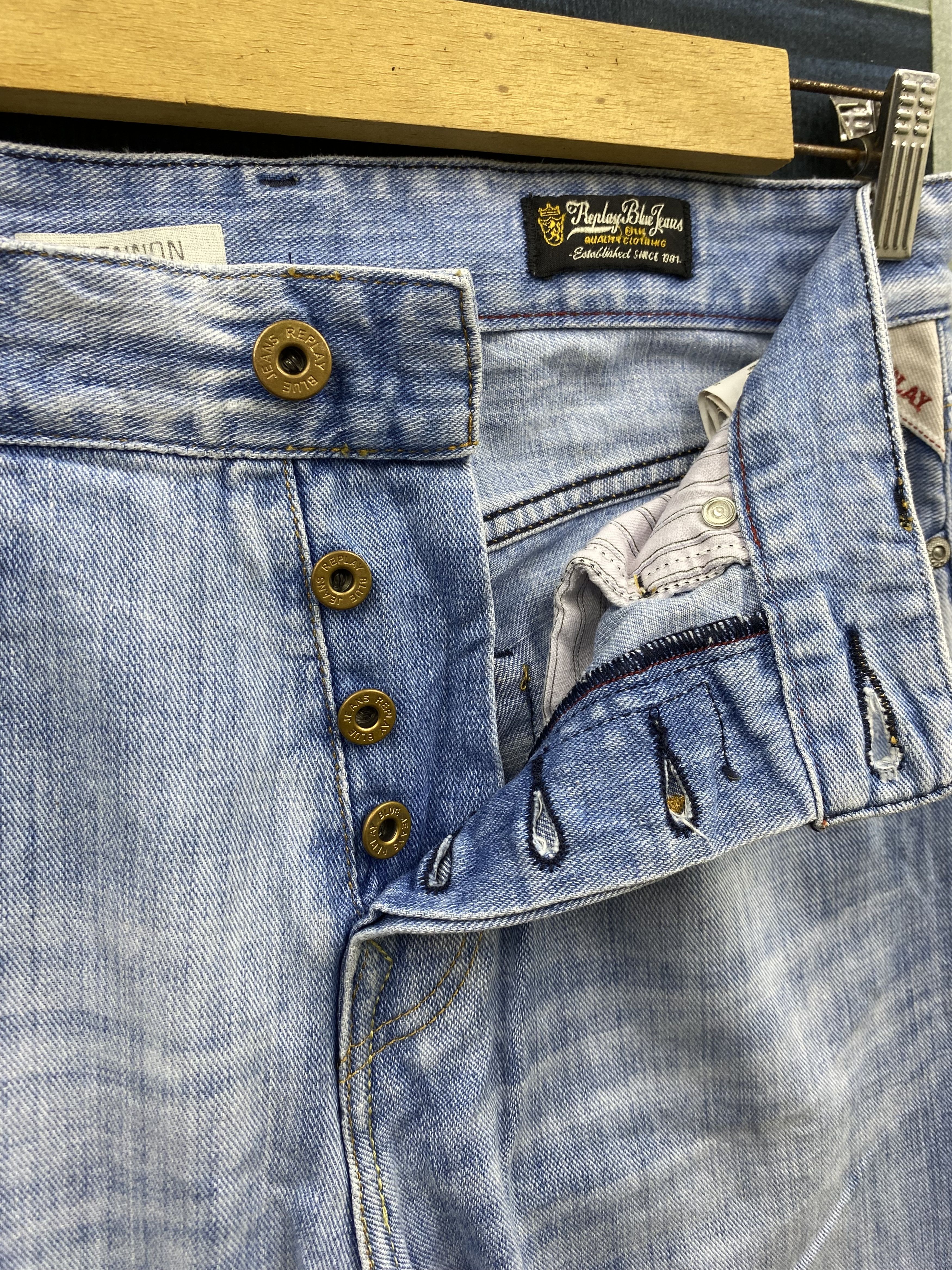 Replay × Vintage Replay Patches Faded Blue Denim Jean Size US 28 / EU 44 - 9 Thumbnail