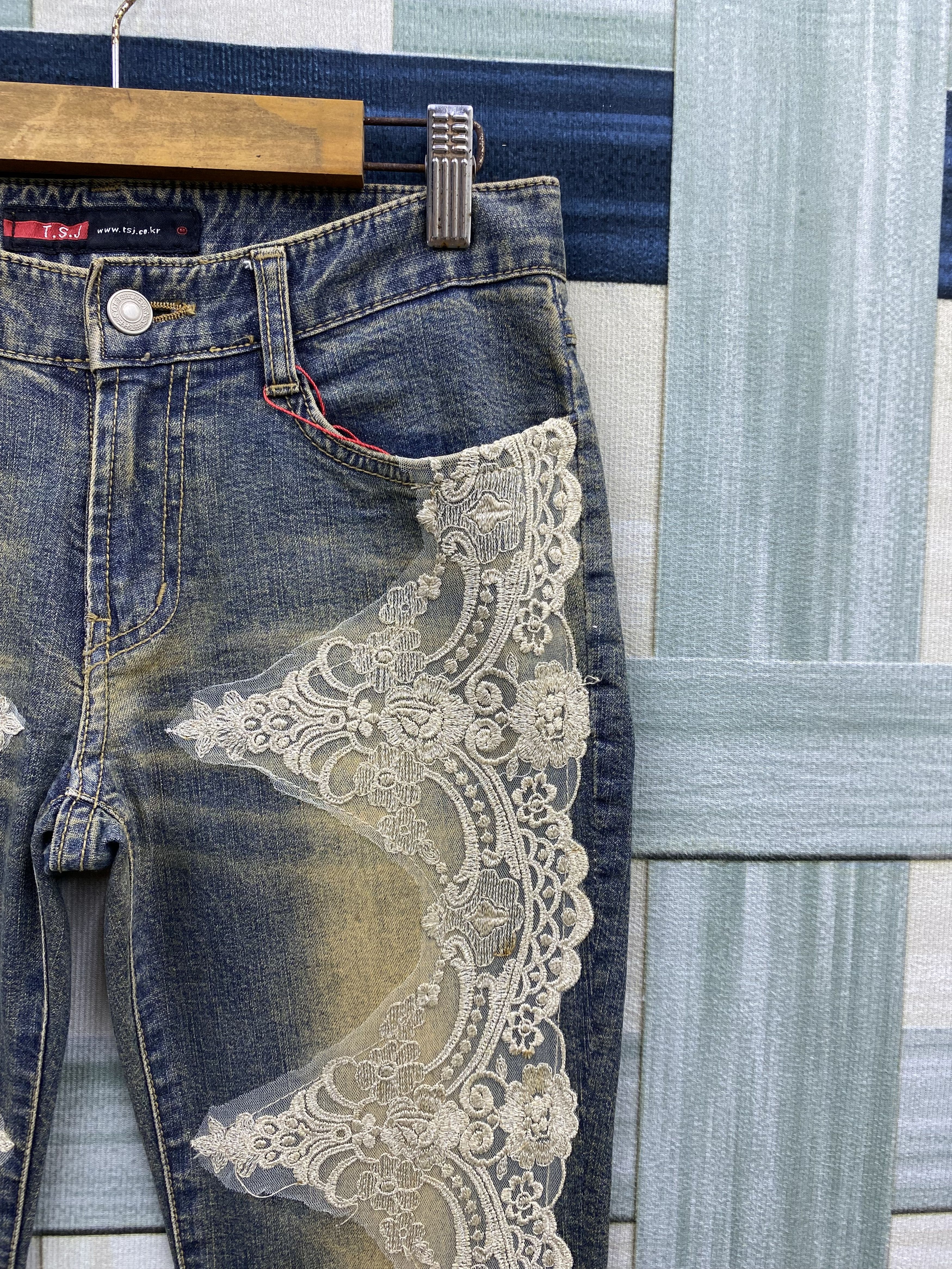 Japanese Brand Vintage Japanese Brand T.S.J Laces Flare Jean Size 28" / US 6 / IT 42 - 4 Thumbnail