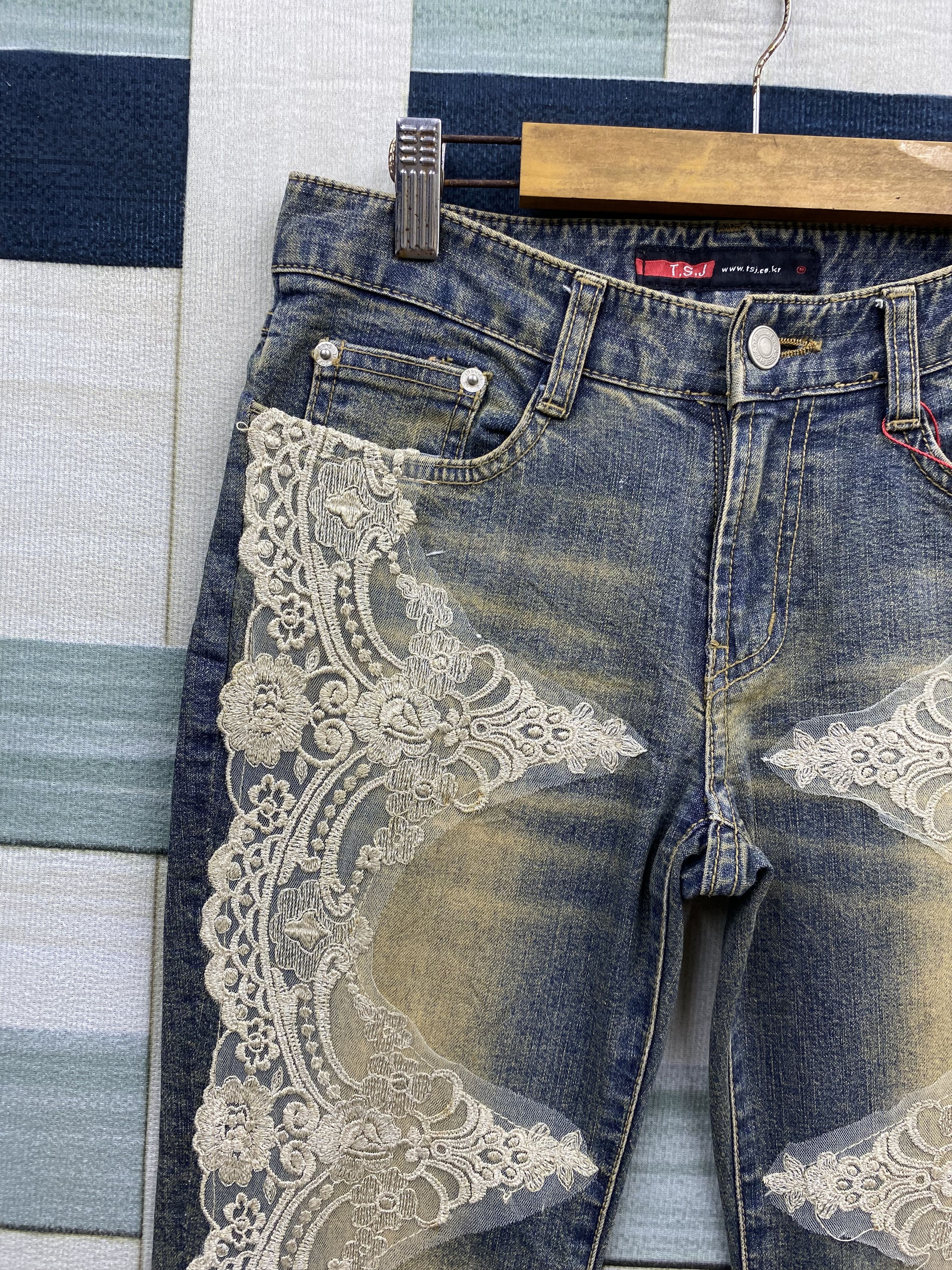 Japanese Brand Vintage Japanese Brand T.S.J Laces Flare Jean Size 28" / US 6 / IT 42 - 3 Thumbnail