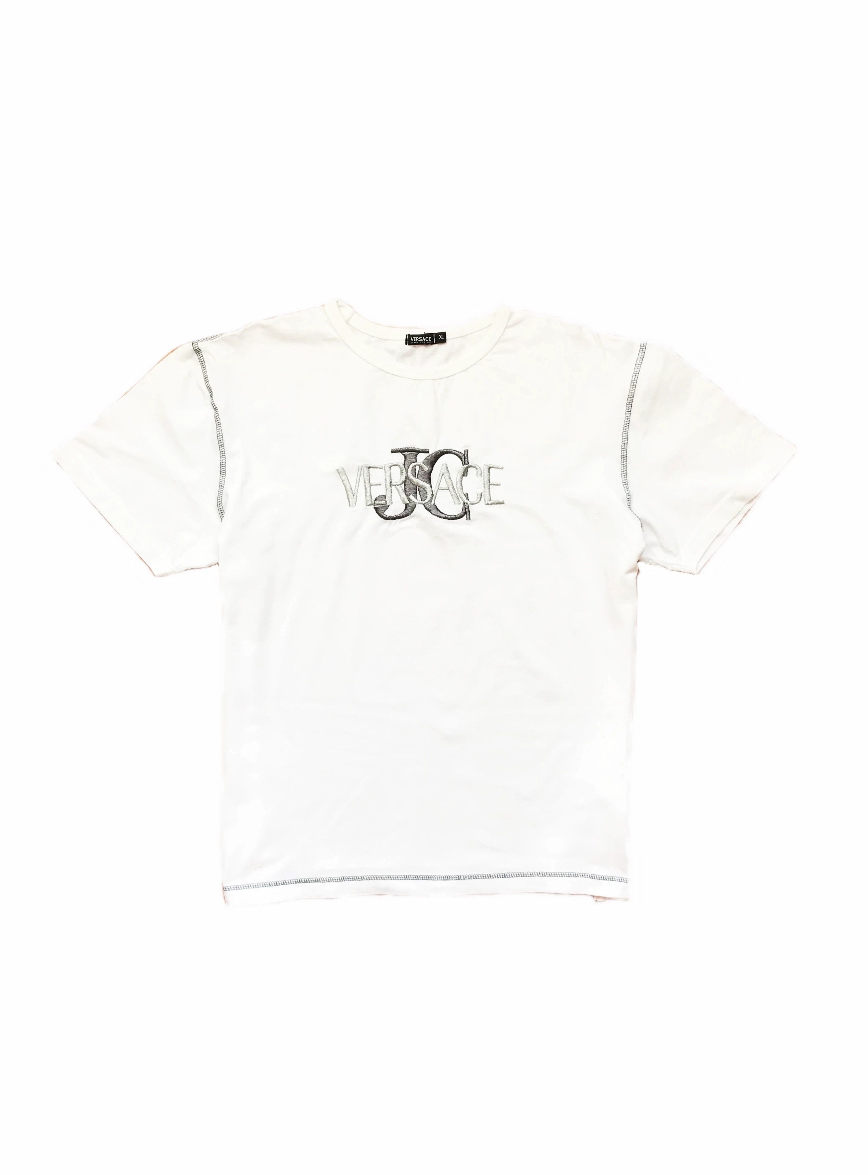 Versace Jeans Couture × Vintage VJC Versace emb logo white t-shirt ...