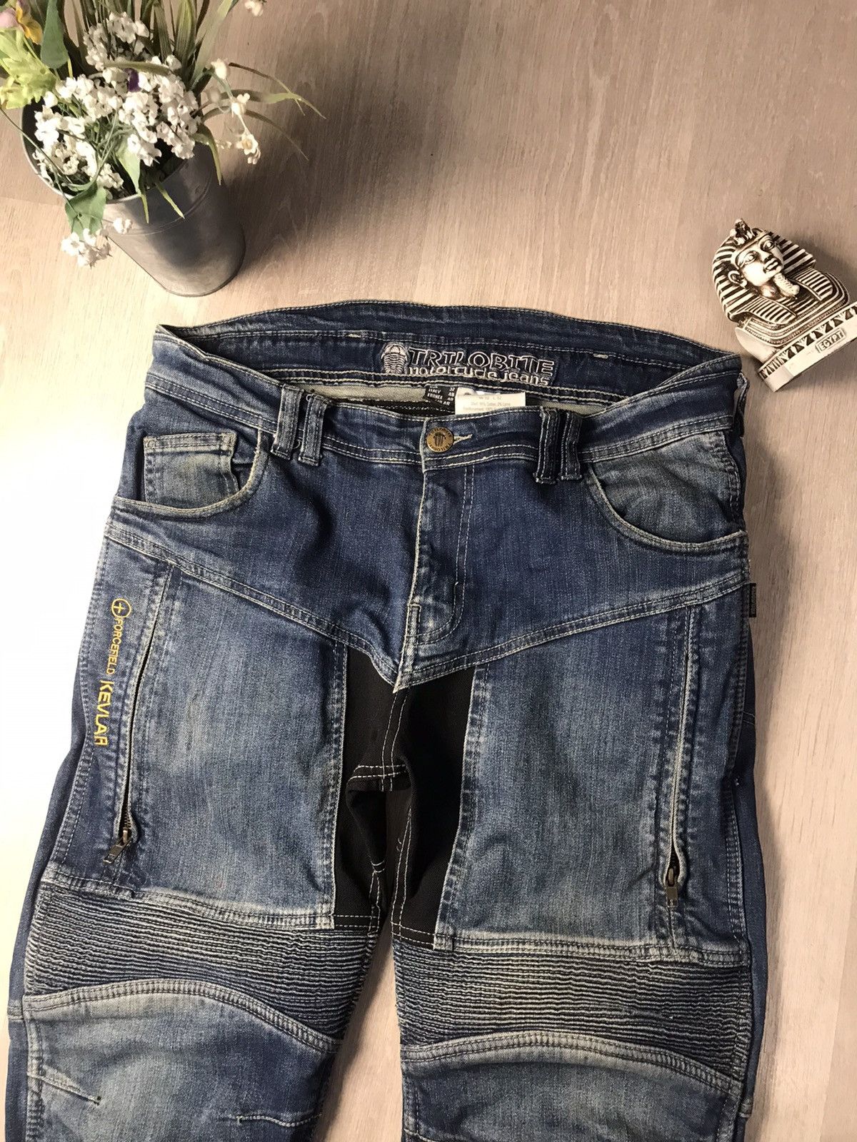 Other TRILOBITE MOTORCYCLE JEANS BIKER DENIM Size US 32 / EU 48 - 2 Thumbnail