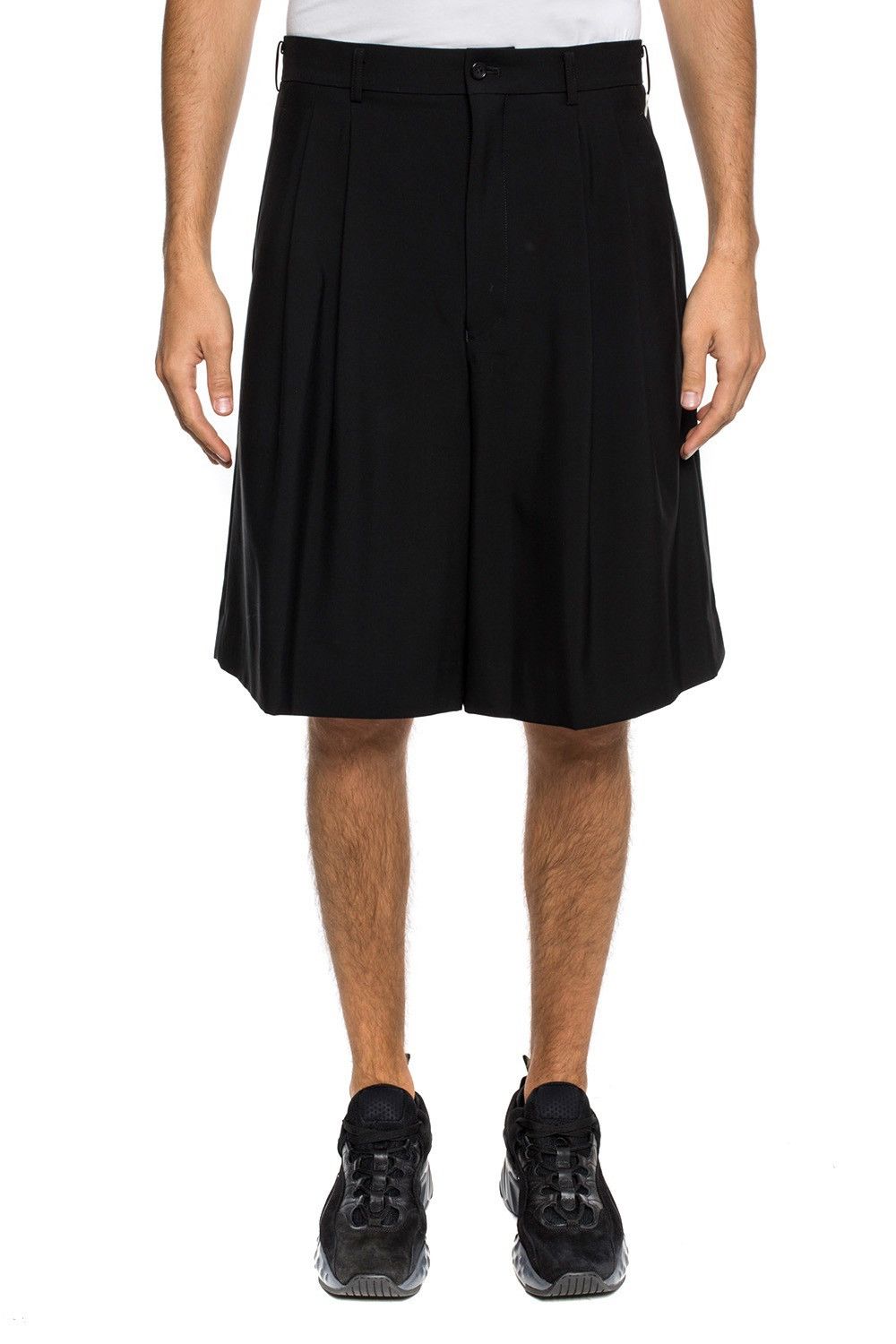 Comme des Garcons AD 2016 Pleated wide shorts wool navy blue Size US 34 / EU 50 - 10 Thumbnail