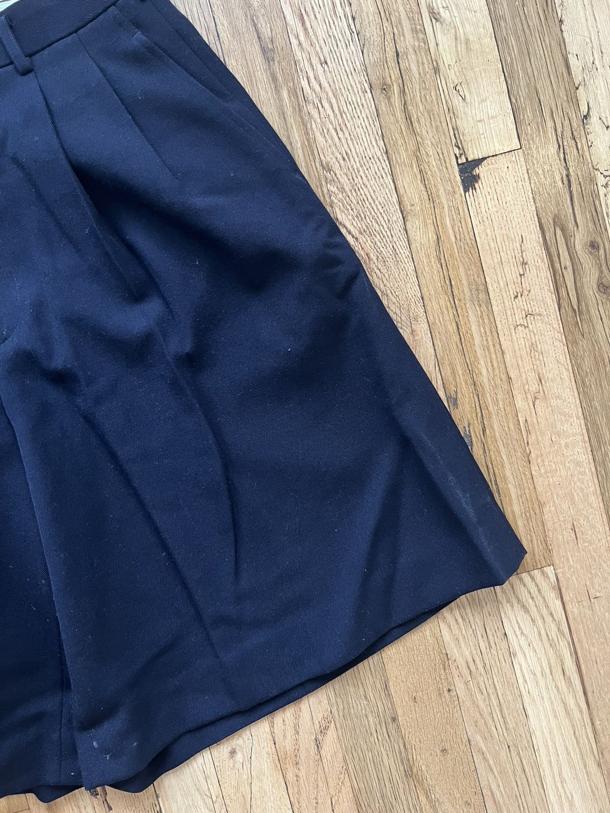 Comme des Garcons AD 2016 Pleated wide shorts wool navy blue Size US 34 / EU 50 - 5 Thumbnail