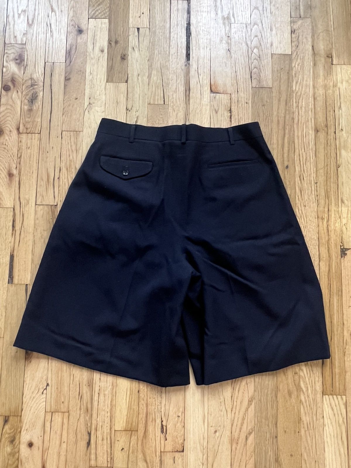 Comme des Garcons AD 2016 Pleated wide shorts wool navy blue Size US 34 / EU 50 - 6 Thumbnail