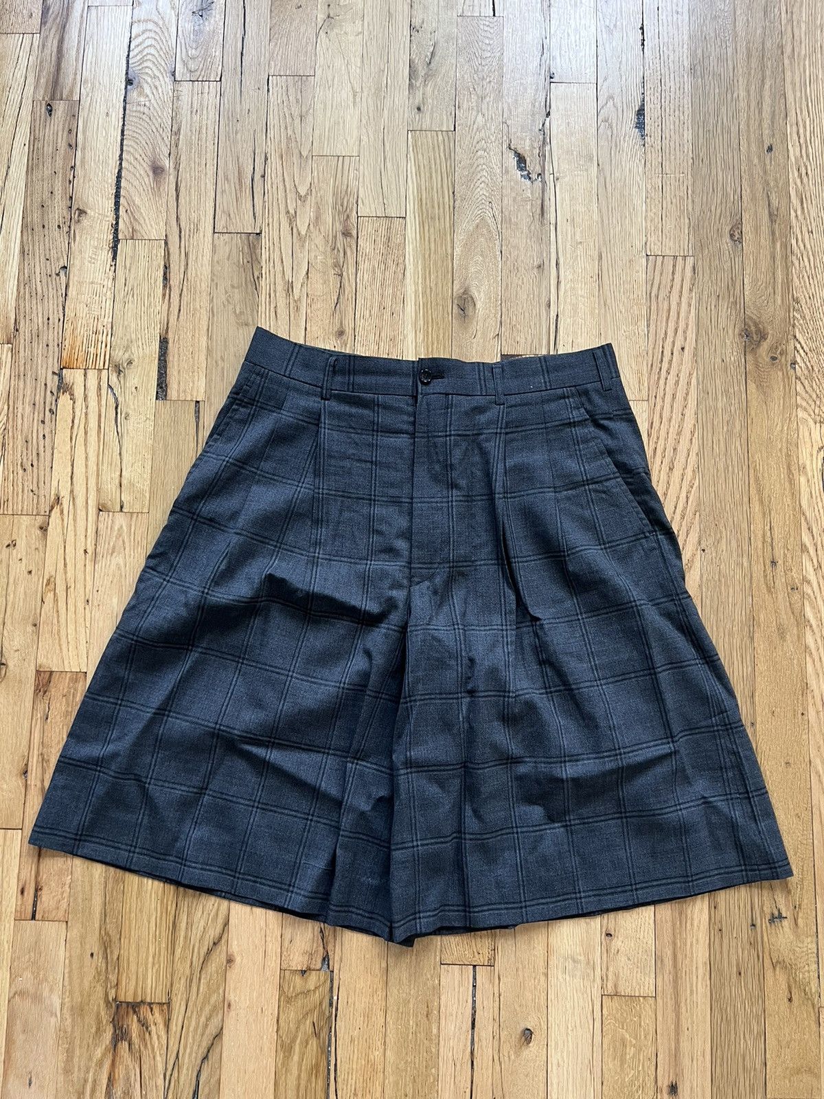 Comme des Garcons AD 2017 Plaid pleat wide shorts Size US 32 / EU 48 - 2 Thumbnail