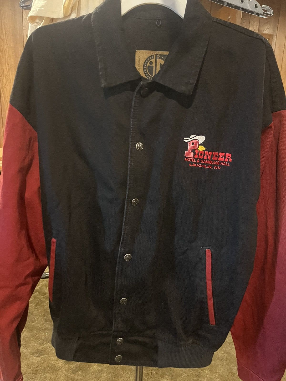Vintage Pioneer casino all embroidered denim jacket