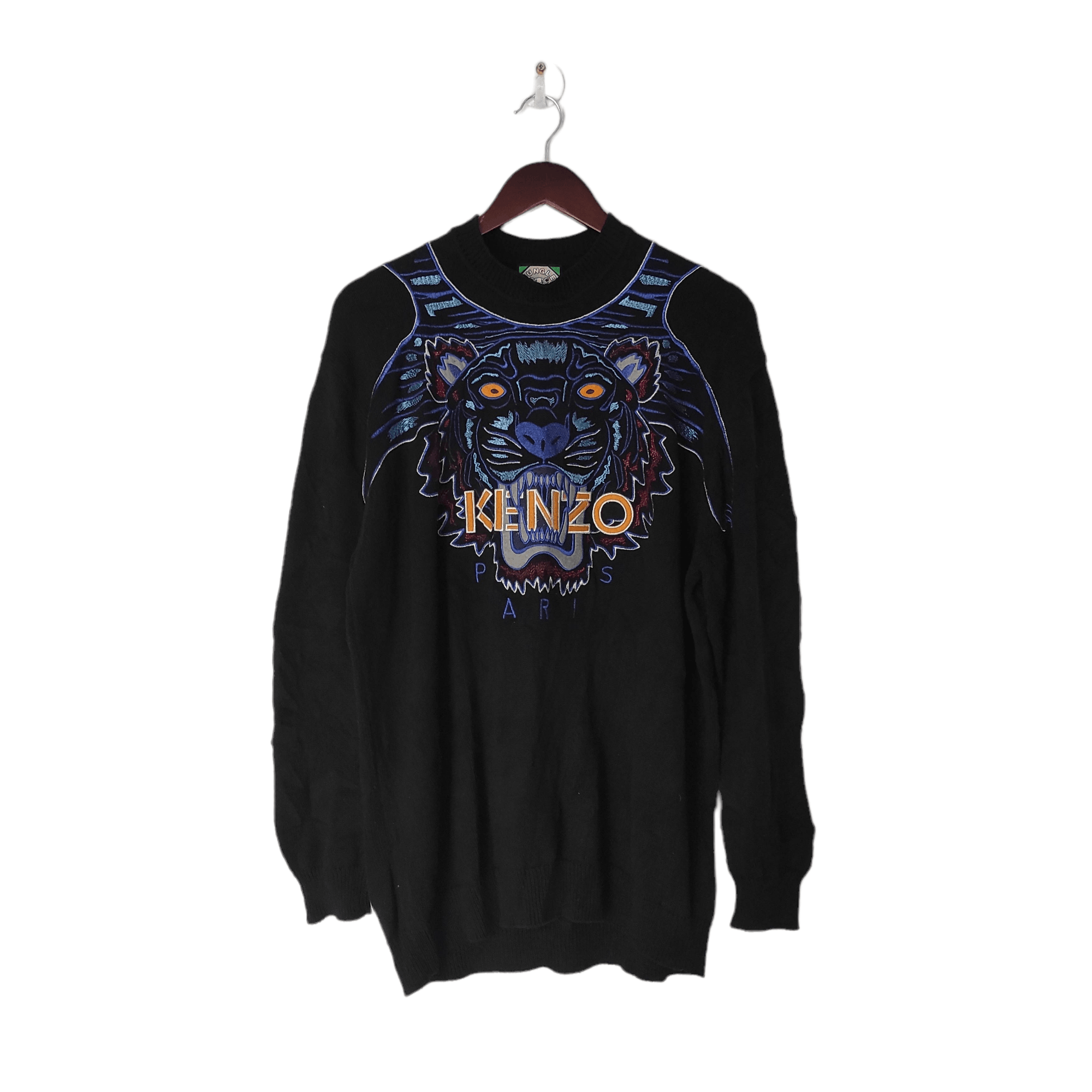 image of Kenzo Paris Jungle Knitwear Sweater in Black, Men's (Size Medium)