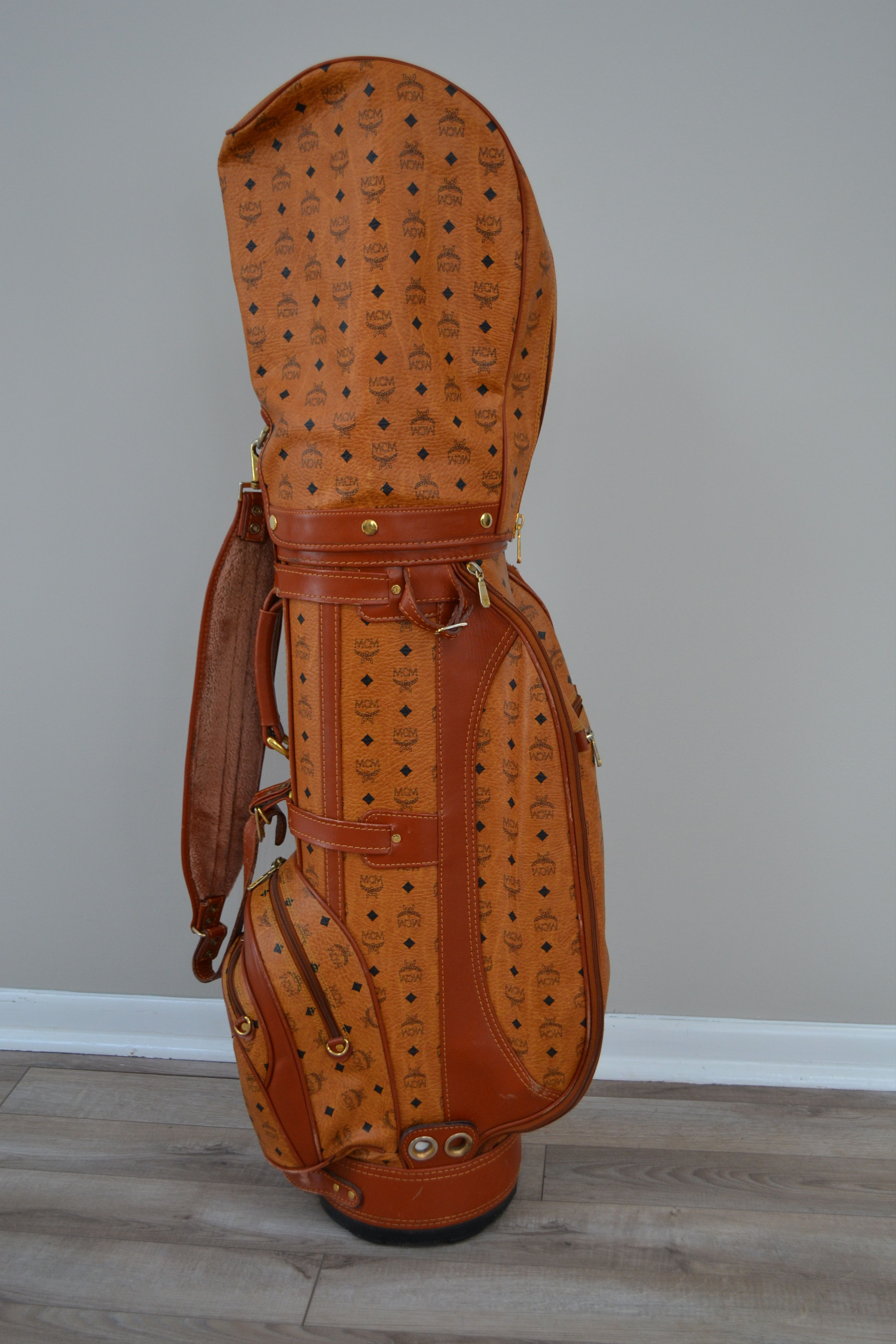 MCM Visetos Luxury Designer Golf Bag Racket Bag Cart Bag Op