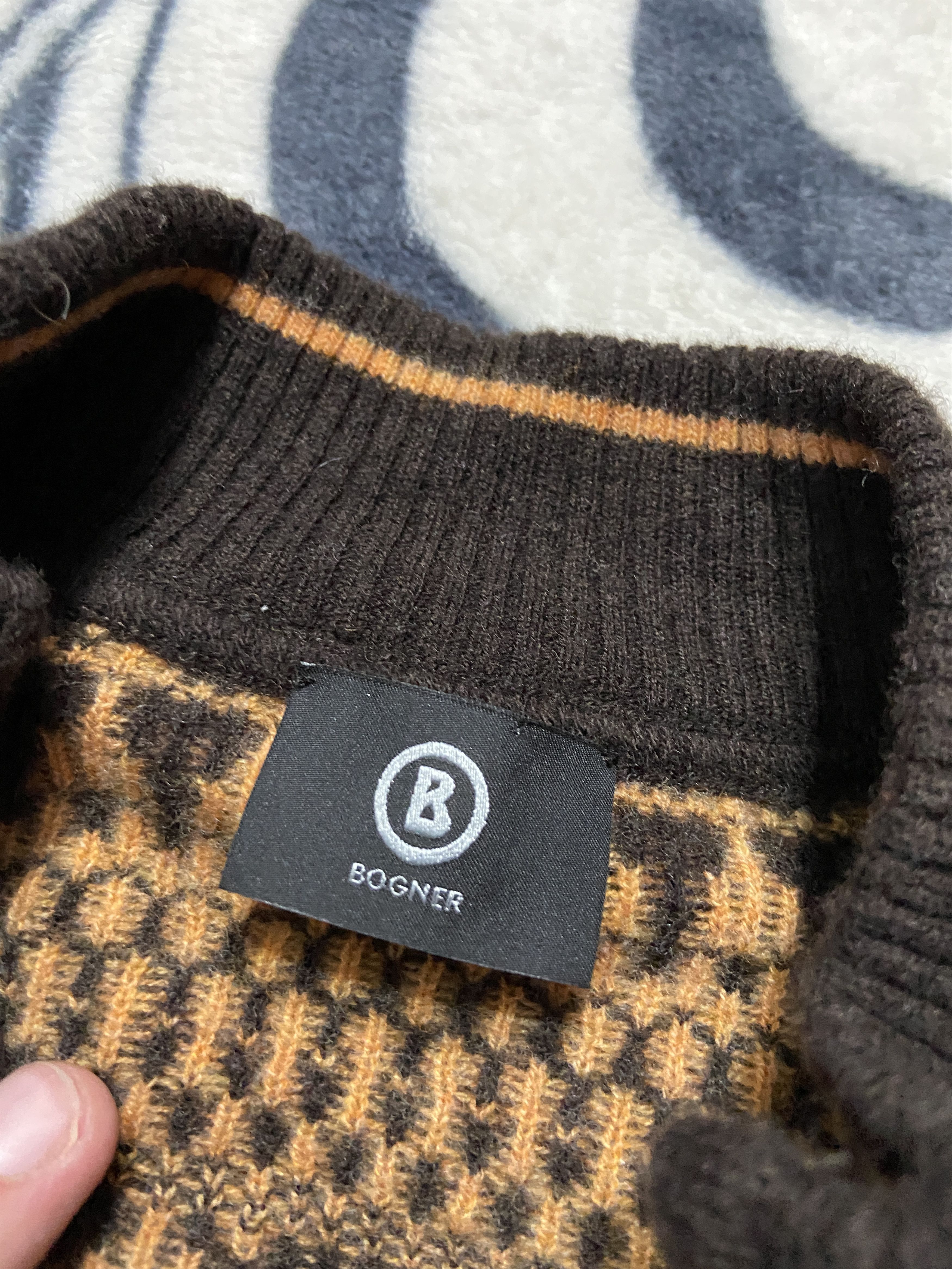 Bogner × Vintage Bogner Vintage Warm 1/4 Zip Mens Sweater Size US L / EU 52-54 / 3 - 4 Thumbnail