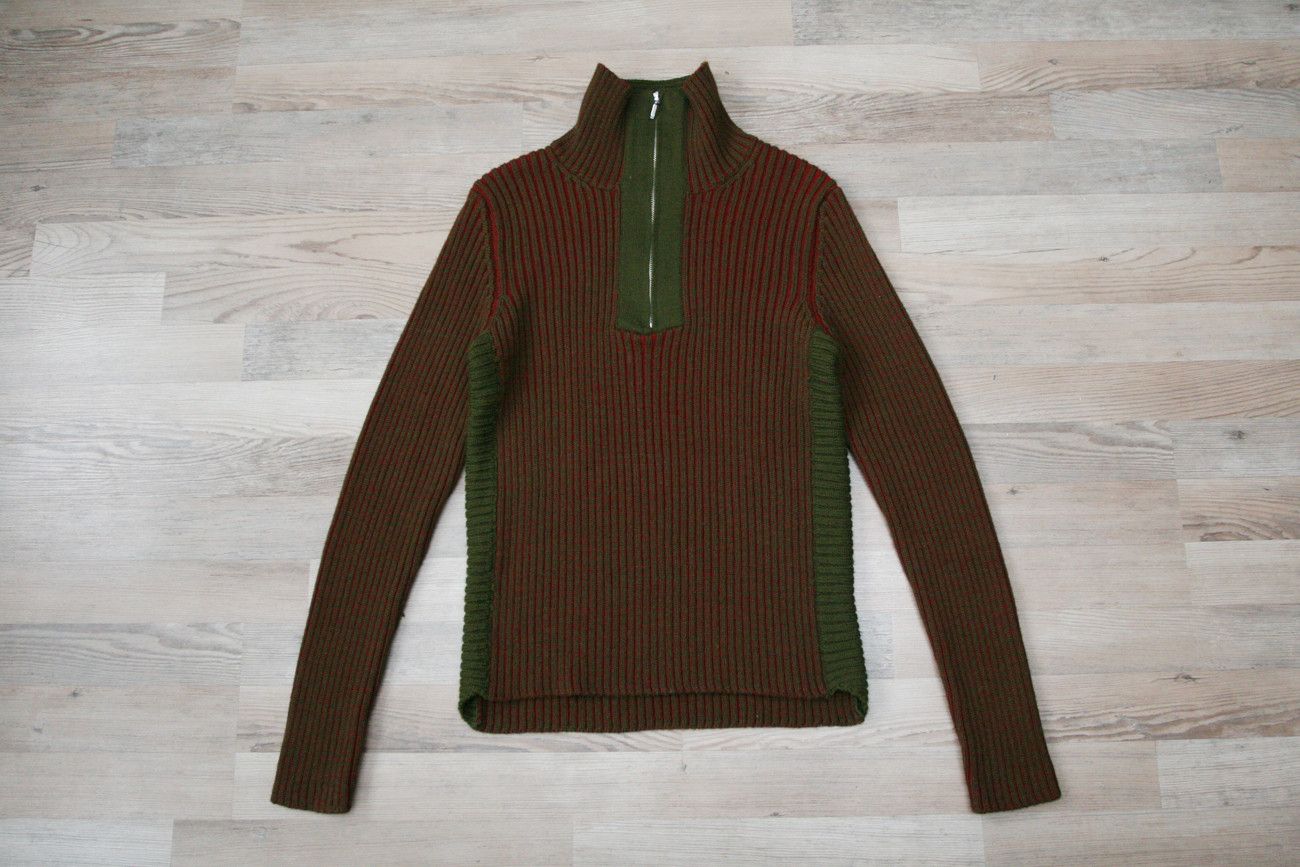 DAVID NAMAN David Mayer Naman Vintage Ribbed Military 1/4 Zip Sweater M Size US M / EU 48-50 / 2 - 1 Thumbnail