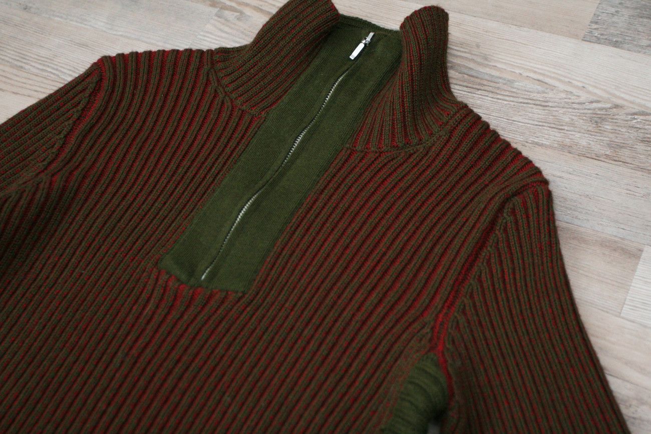 DAVID NAMAN David Mayer Naman Vintage Ribbed Military 1/4 Zip Sweater M Size US M / EU 48-50 / 2 - 4 Thumbnail