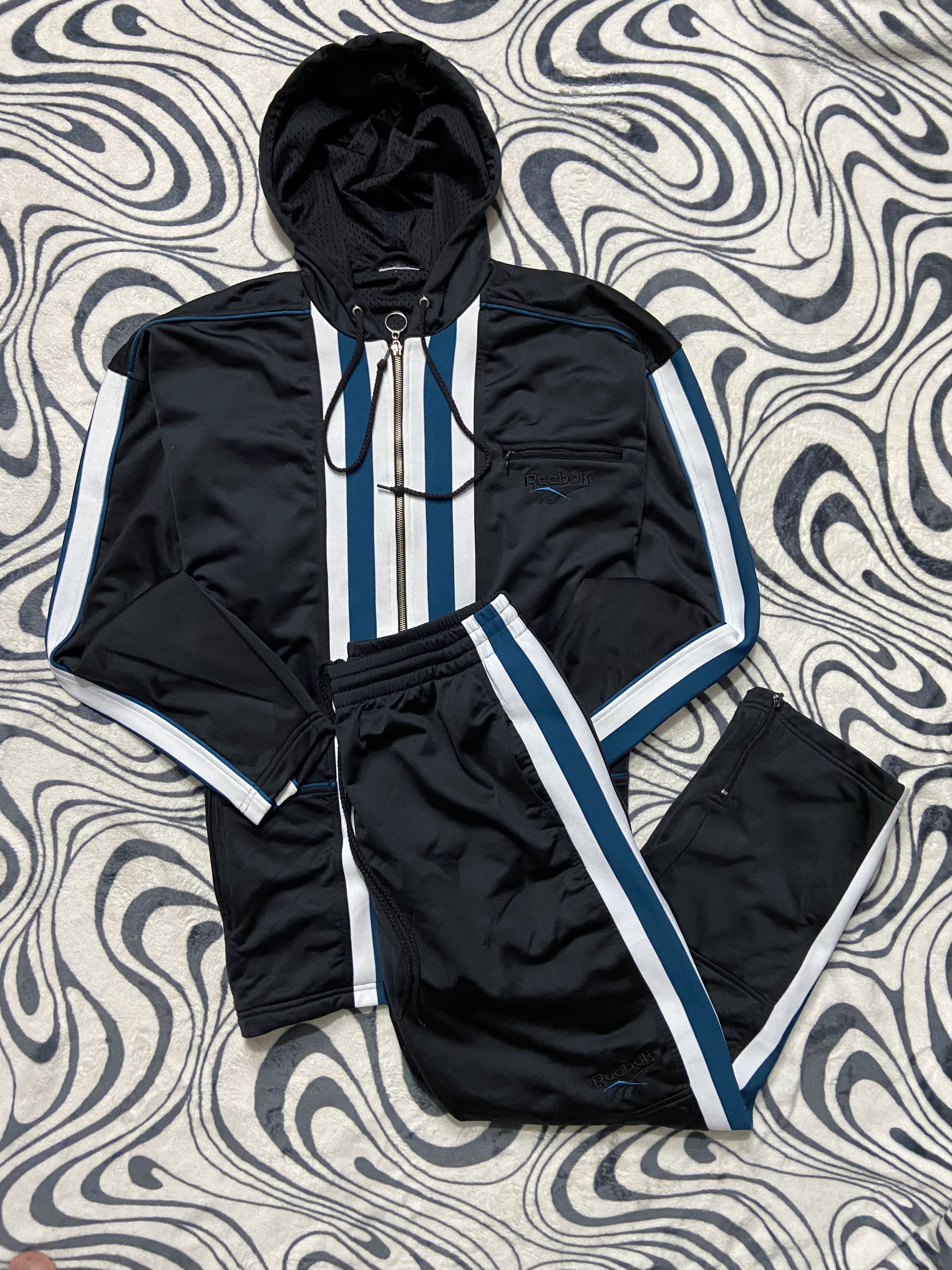 Reebok Reebok Vintage Mens Track Suit Jacket + Pants Size US 36 / EU 52 - 1 Thumbnail