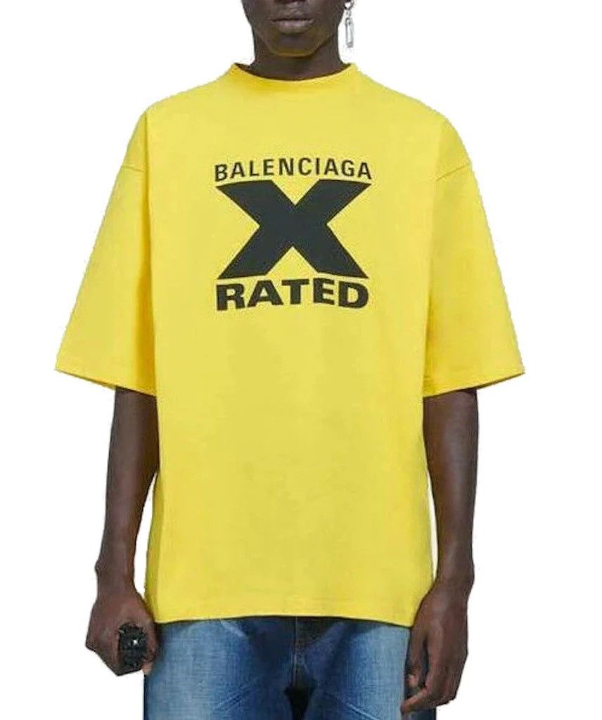 Balenciaga Balenciaga X rated t shirt yellow Size US M / EU 48-50 / 2 - 8 Thumbnail
