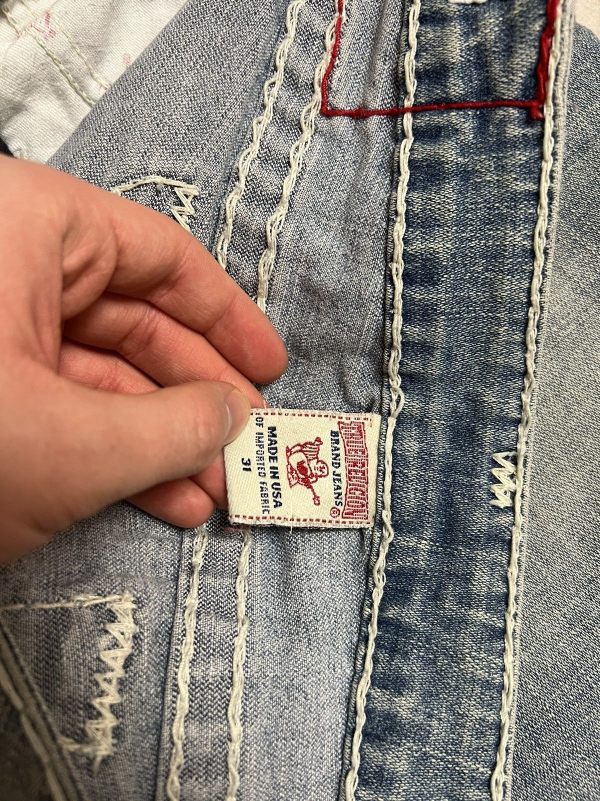 True Religion Rare True Religion Johny Straight Blue Jeans Men Size: 31 Size US 31 - 5 Thumbnail
