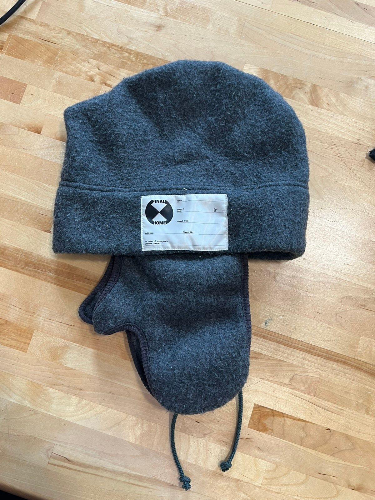 Pre-owned Final Home Ear Flap Beanie Hat In Grey