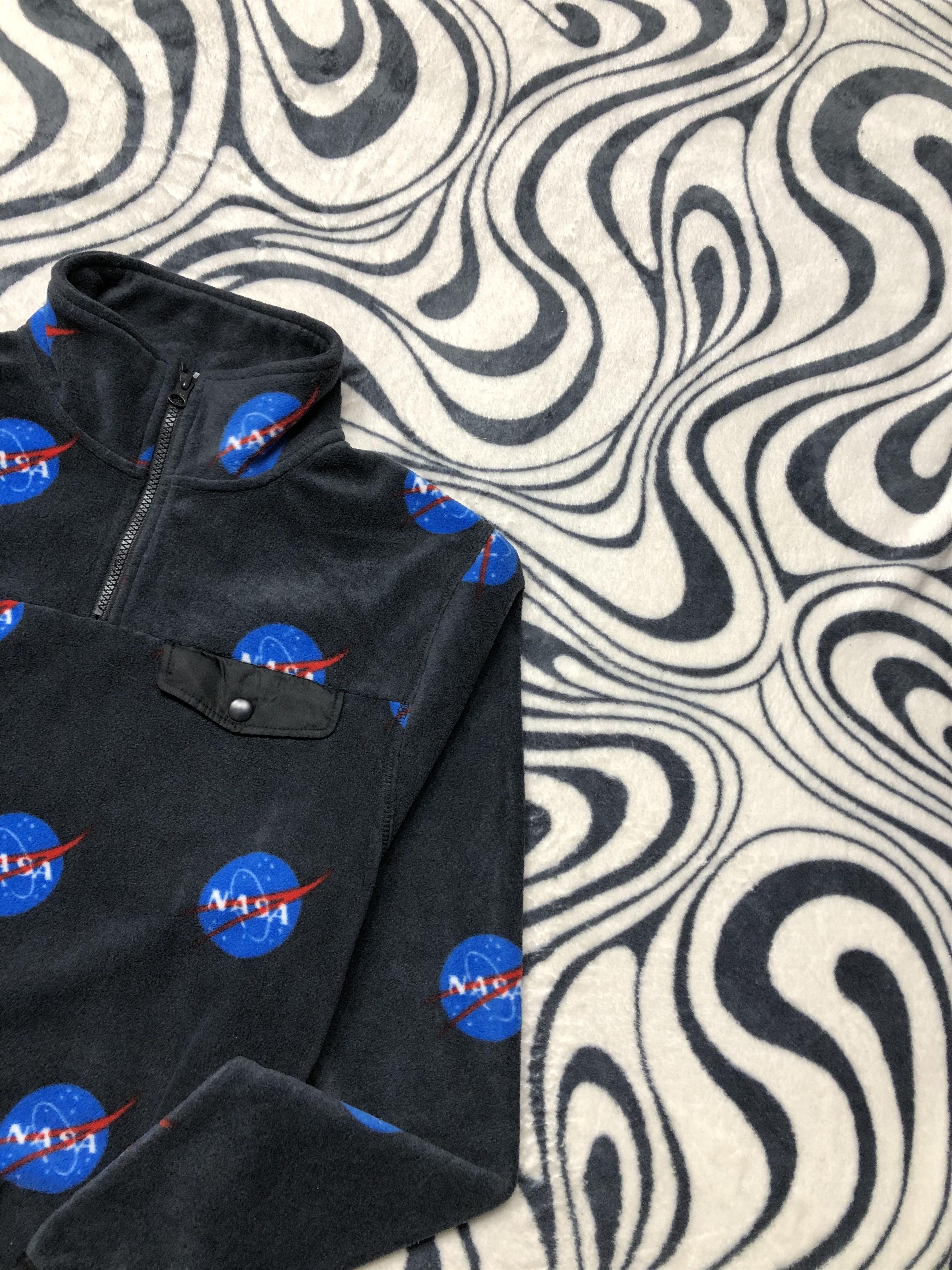 NASA Nasa Vintage Mens 1\4 Zip Hoodie Size US L / EU 52-54 / 3 - 2 Thumbnail