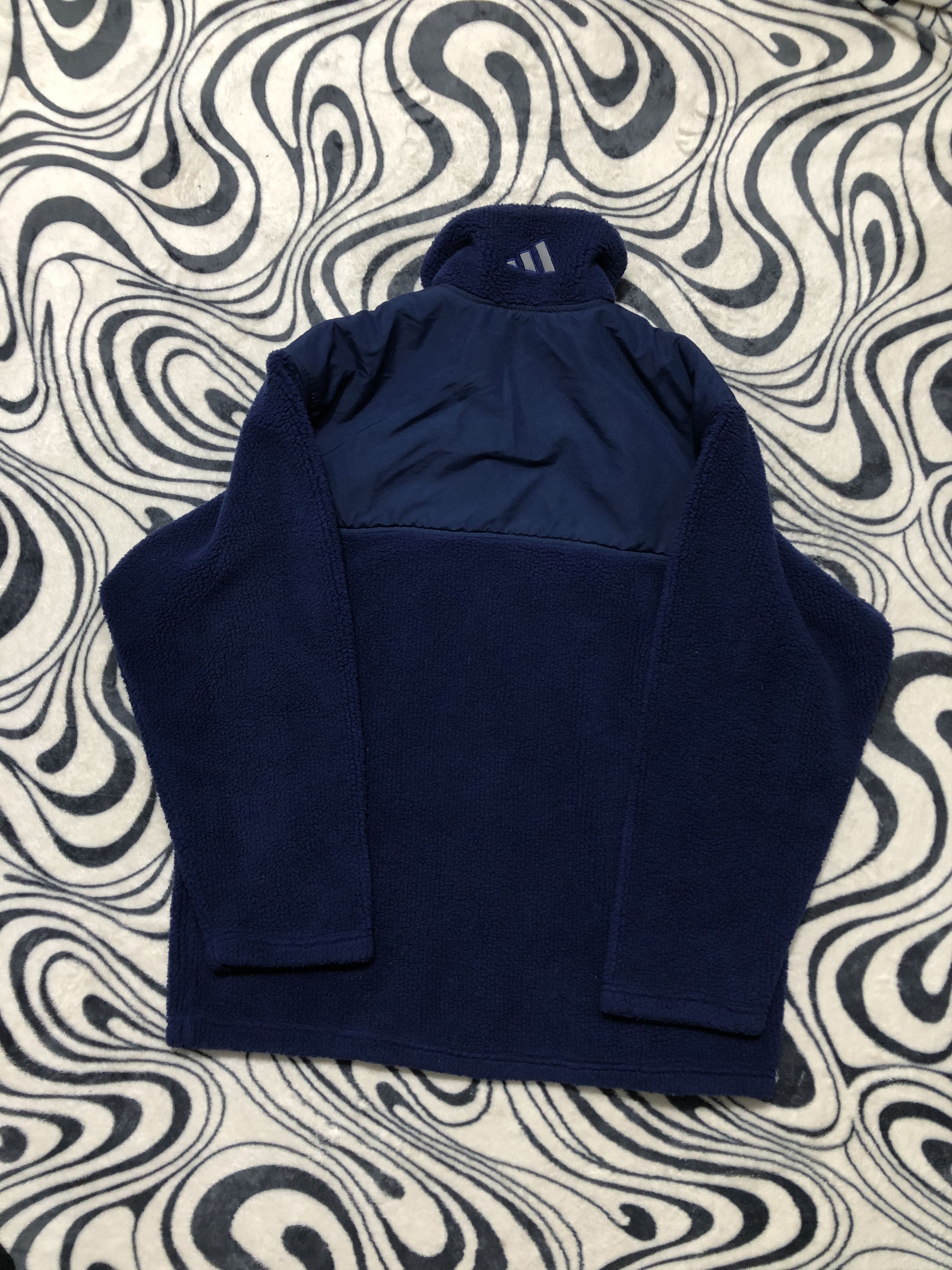 Adidas Adidas Vintage Teddy Fleece + Nylon Jacket Sherpa Size US XL / EU 56 / 4 - 7 Thumbnail
