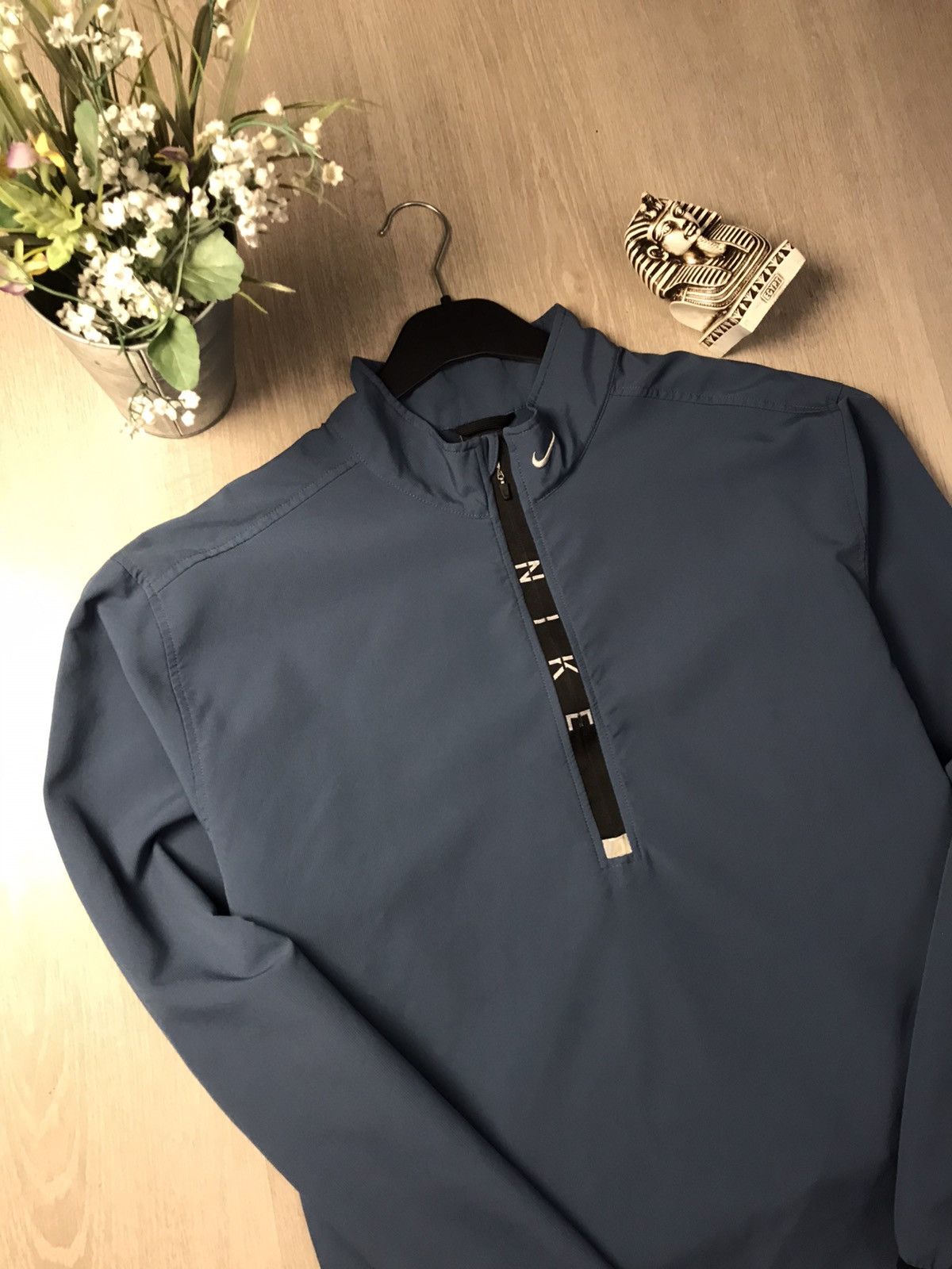Nike × Vintage Nike Y2K Vintage Nylon Drill 1/3 zip Light jacket-transform Size US L / EU 52-54 / 3 - 6 Thumbnail