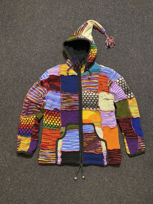 Vintage Vintage Y2K Coogi Style Patchwork Zip Hoodie 3D Knit | Grailed