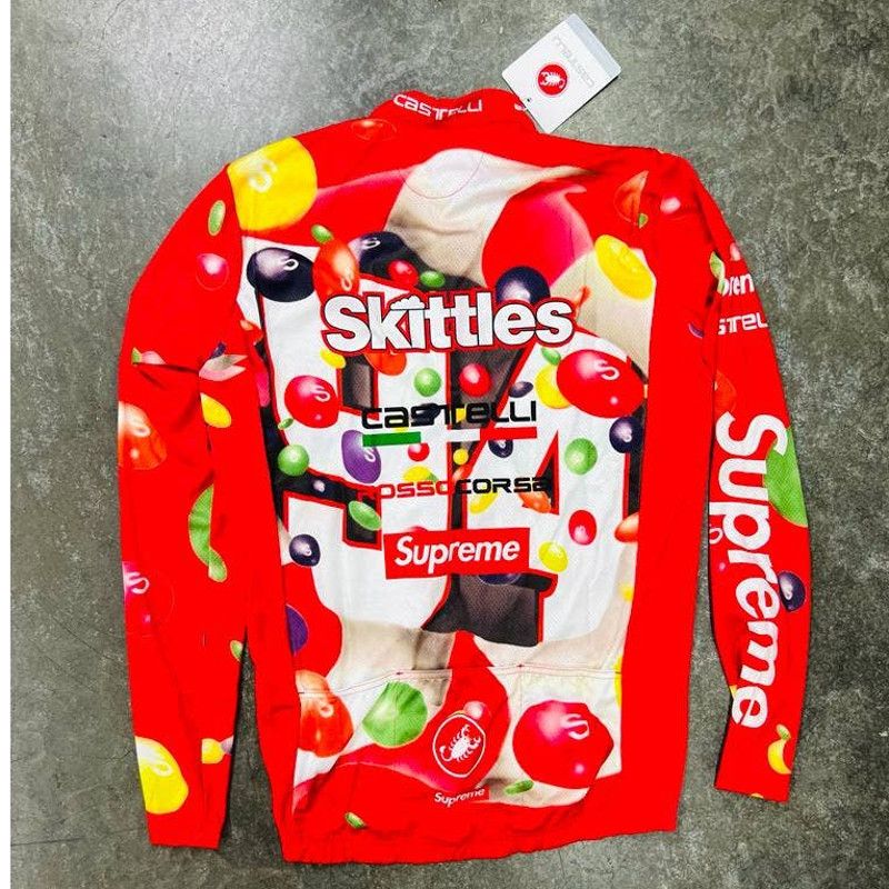 Supreme Skittles Castelli L/S Cycling Jersey - Red - Medium | Grailed
