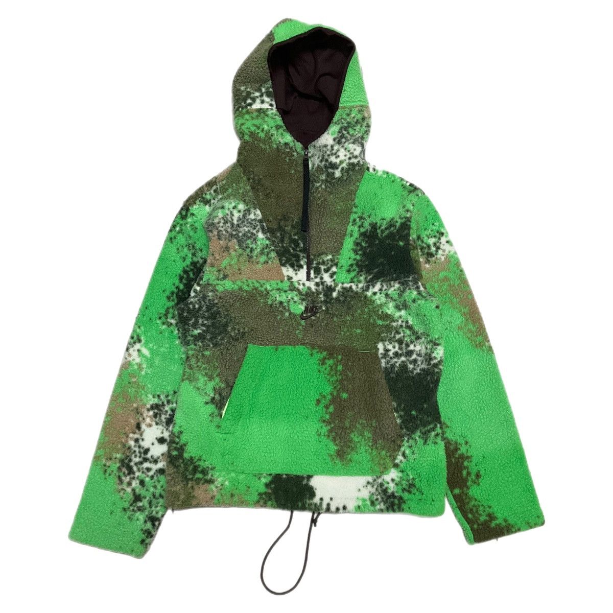 image of Nike Deep Pile Hooded Fleece In Green, Men's (Size Small)