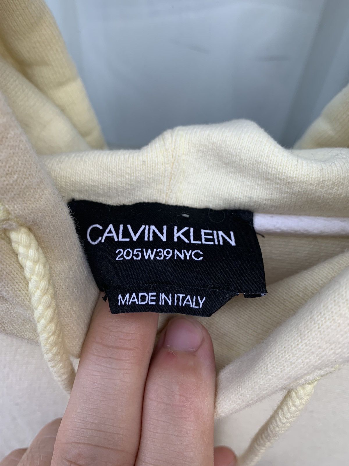 Calvin Klein 205W39NYC × Raf Simons Mainline Pastel Yellow Branded CALVINKLEIN205W39NYC Hoodie Size US L / EU 52-54 / 3 - 6 Thumbnail