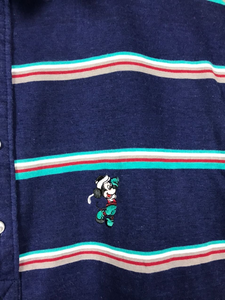 Disney × Vintage Disney Mickey Mouse Vintage Navy Blue Polo Tee Made In USA Size US L / EU 52-54 / 3 - 3 Thumbnail