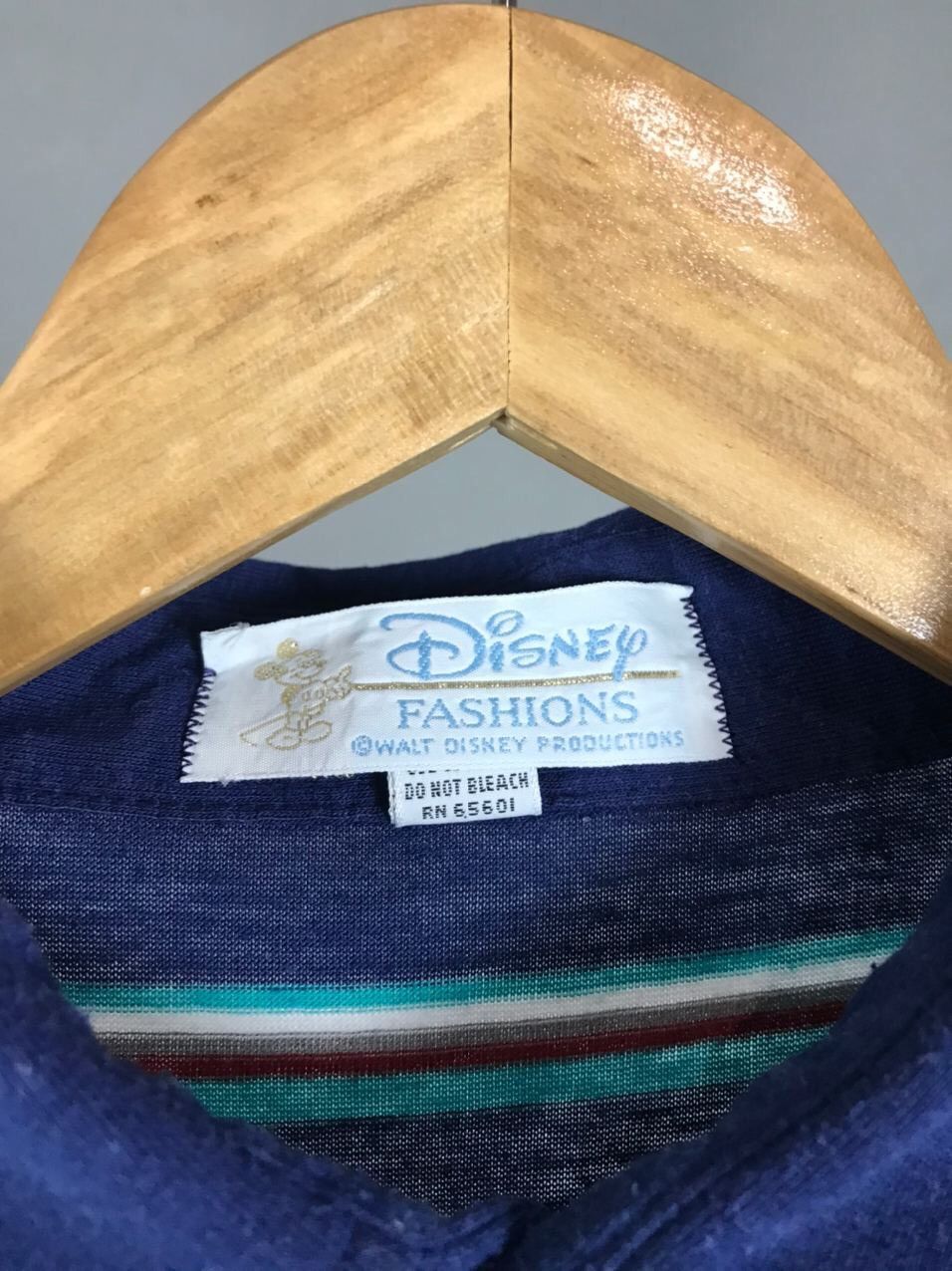 Disney × Vintage Disney Mickey Mouse Vintage Navy Blue Polo Tee Made In USA Size US L / EU 52-54 / 3 - 4 Thumbnail
