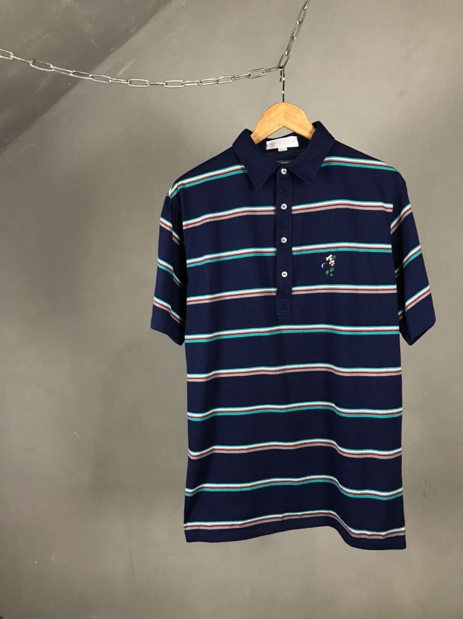 Disney × Vintage Disney Mickey Mouse Vintage Navy Blue Polo Tee Made In USA Size US L / EU 52-54 / 3 - 1 Thumbnail