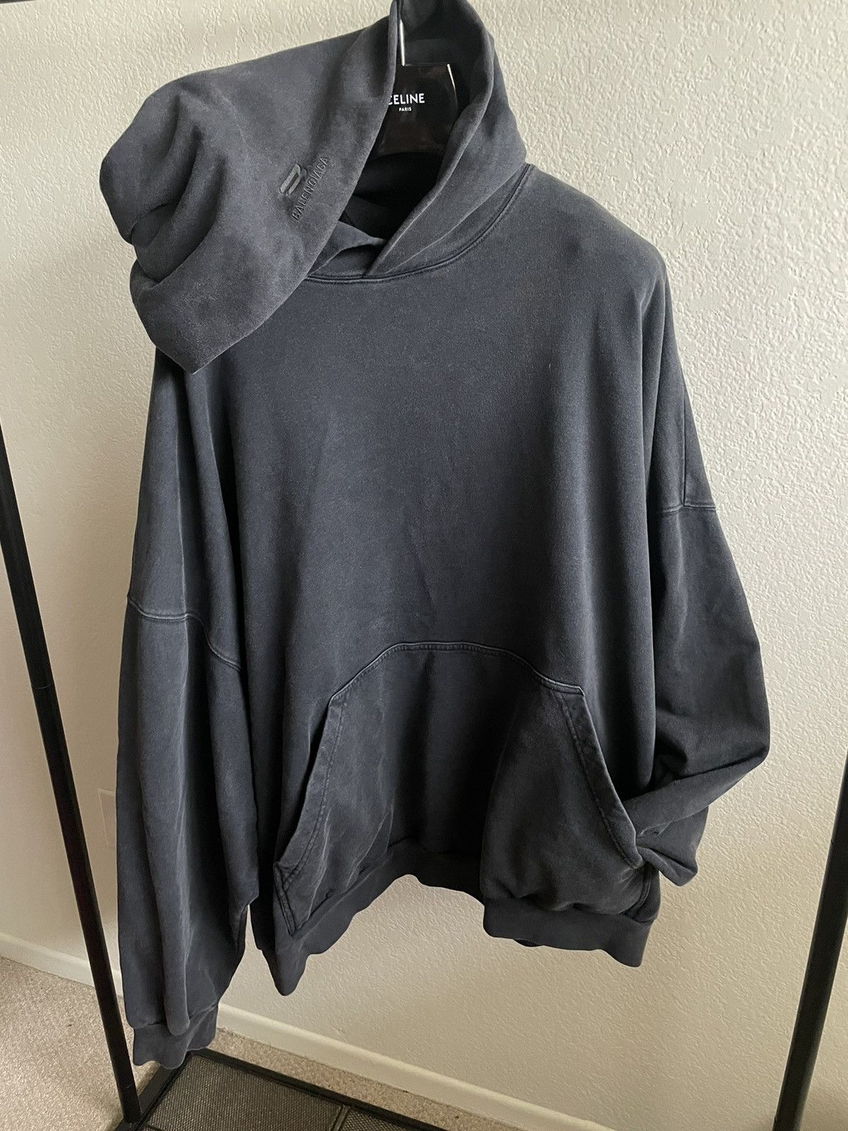 Balenciaga Balenciaga sporty B 3b unifit oversized grey washed hoodie ...