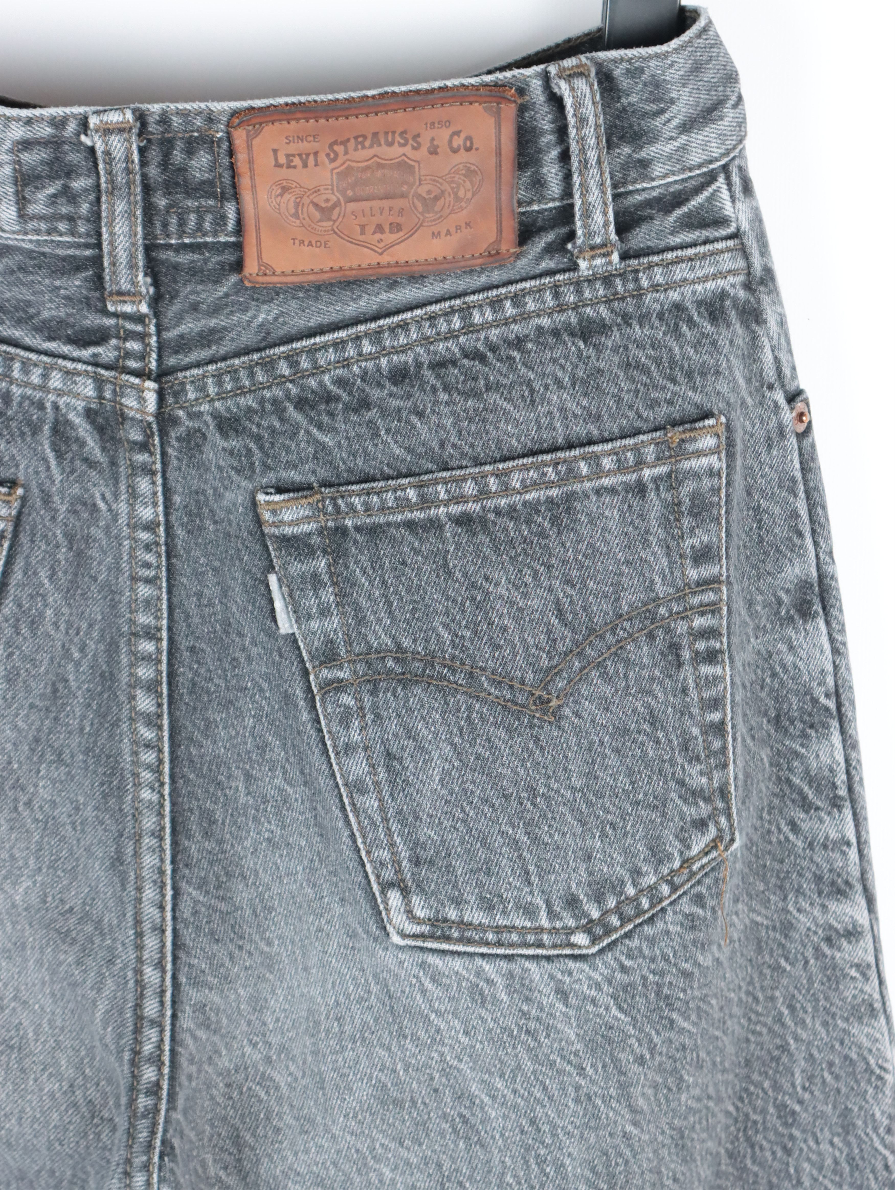 Levi's × Levi's Vintage Clothing × Vintage 90s Levis 727 Washed Black SILVER TAB Denim Jeans 28 x 32 Size US 28 / EU 44 - 10 Thumbnail
