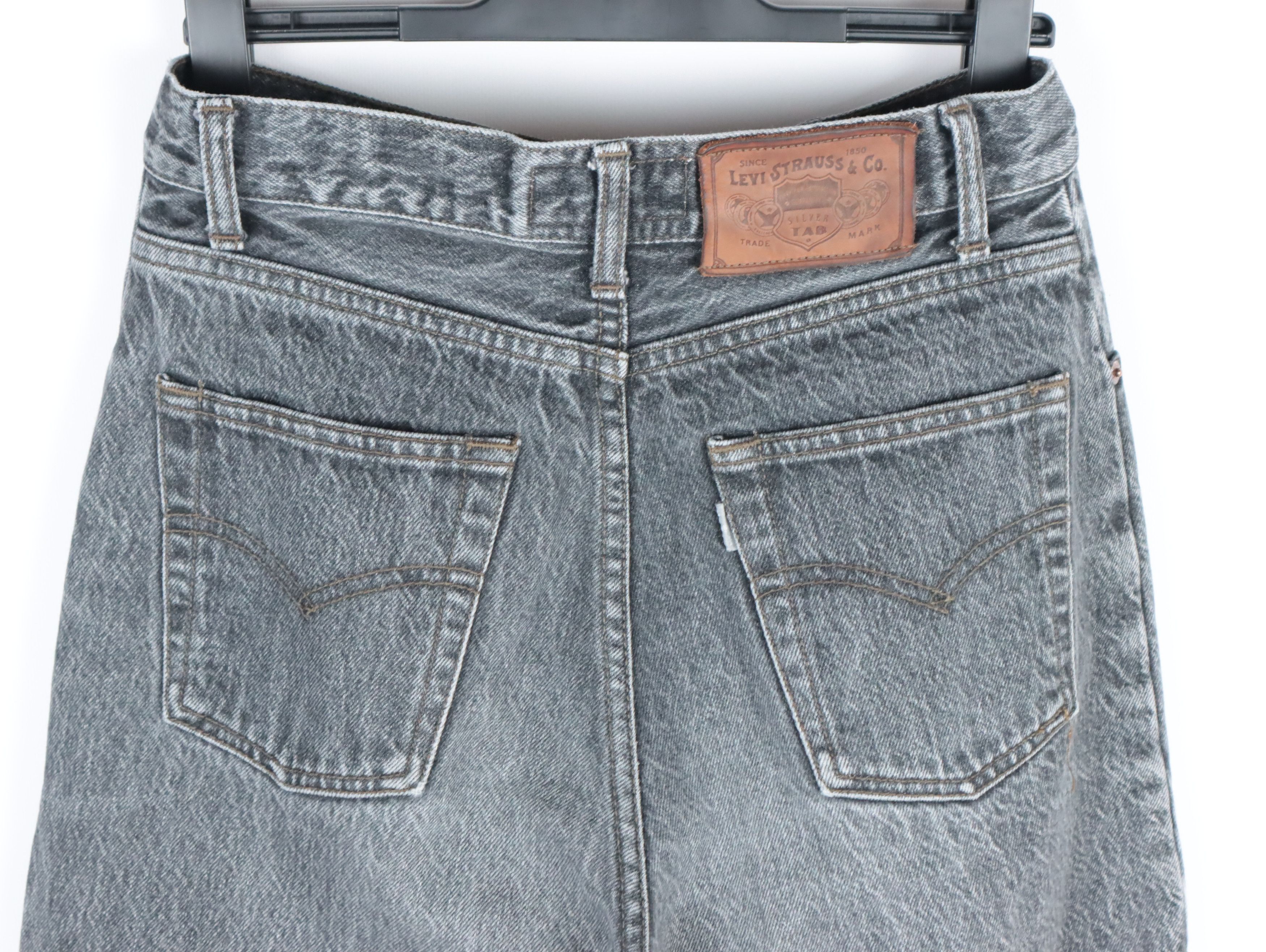 Levi's × Levi's Vintage Clothing × Vintage 90s Levis 727 Washed Black SILVER TAB Denim Jeans 28 x 32 Size US 28 / EU 44 - 9 Thumbnail