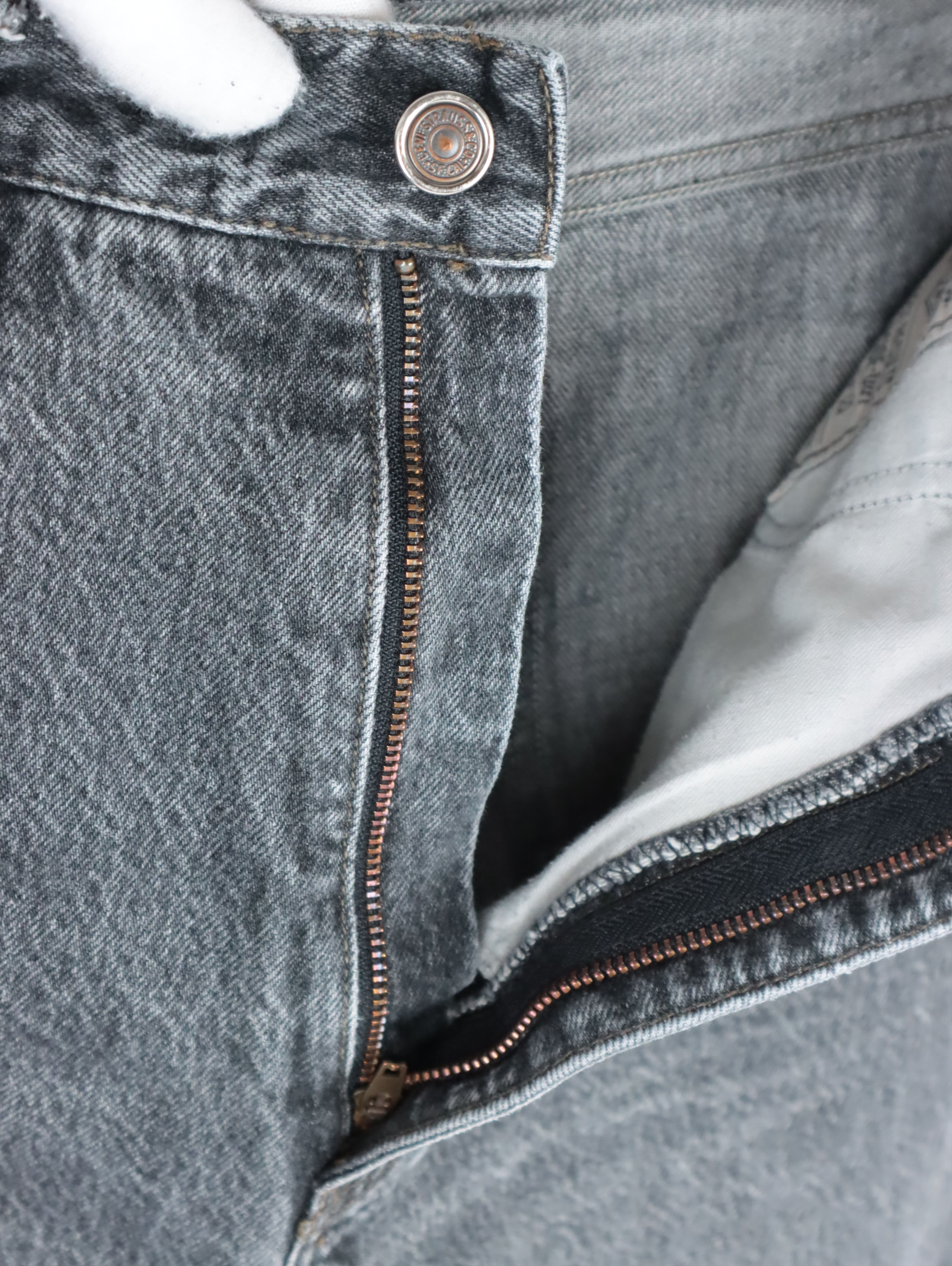 Levi's × Levi's Vintage Clothing × Vintage 90s Levis 727 Washed Black SILVER TAB Denim Jeans 28 x 32 Size US 28 / EU 44 - 18 Thumbnail