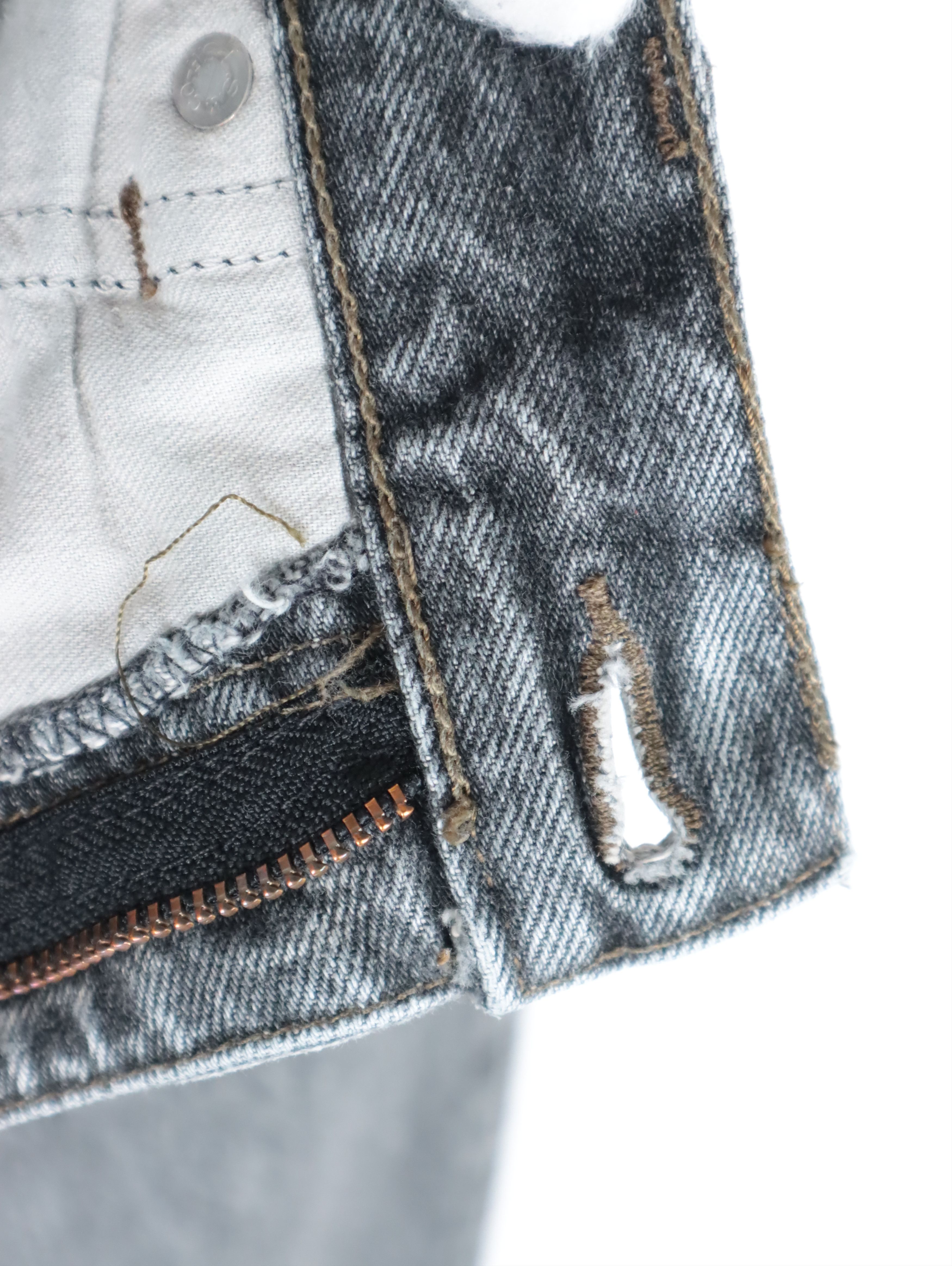 Levi's × Levi's Vintage Clothing × Vintage 90s Levis 727 Washed Black SILVER TAB Denim Jeans 28 x 32 Size US 28 / EU 44 - 19 Thumbnail