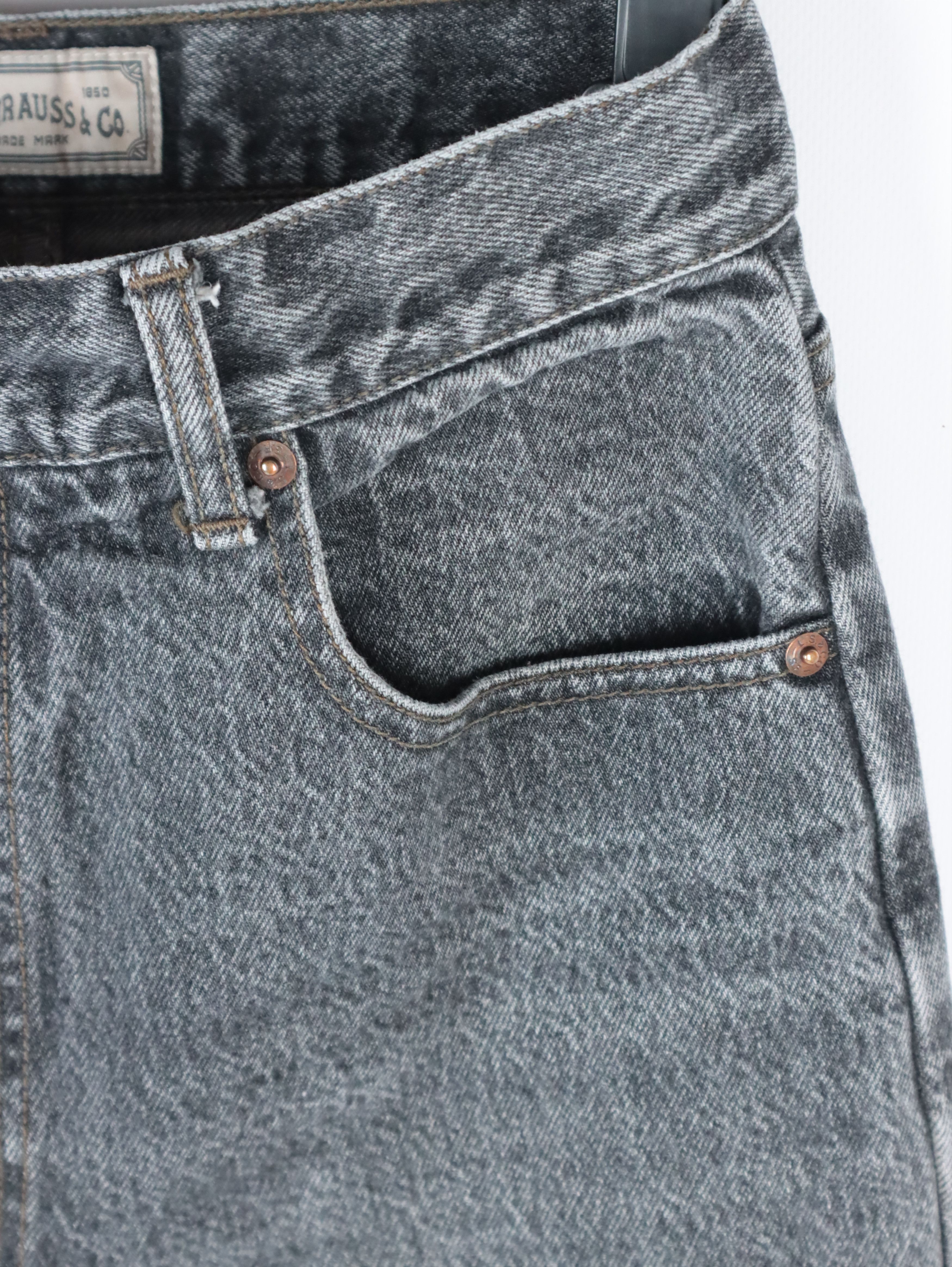 Levi's × Levi's Vintage Clothing × Vintage 90s Levis 727 Washed Black SILVER TAB Denim Jeans 28 x 32 Size US 28 / EU 44 - 8 Thumbnail