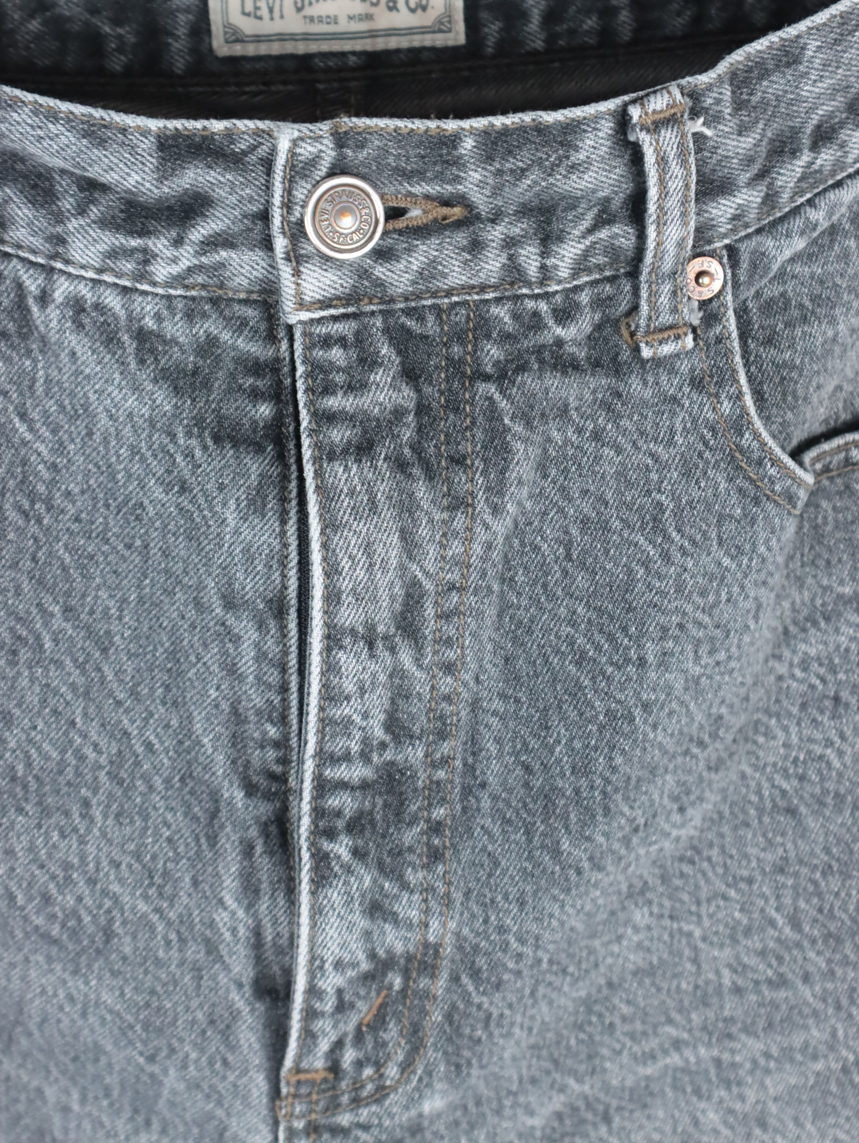 Levi's × Levi's Vintage Clothing × Vintage 90s Levis 727 Washed Black SILVER TAB Denim Jeans 28 x 32 Size US 28 / EU 44 - 7 Thumbnail