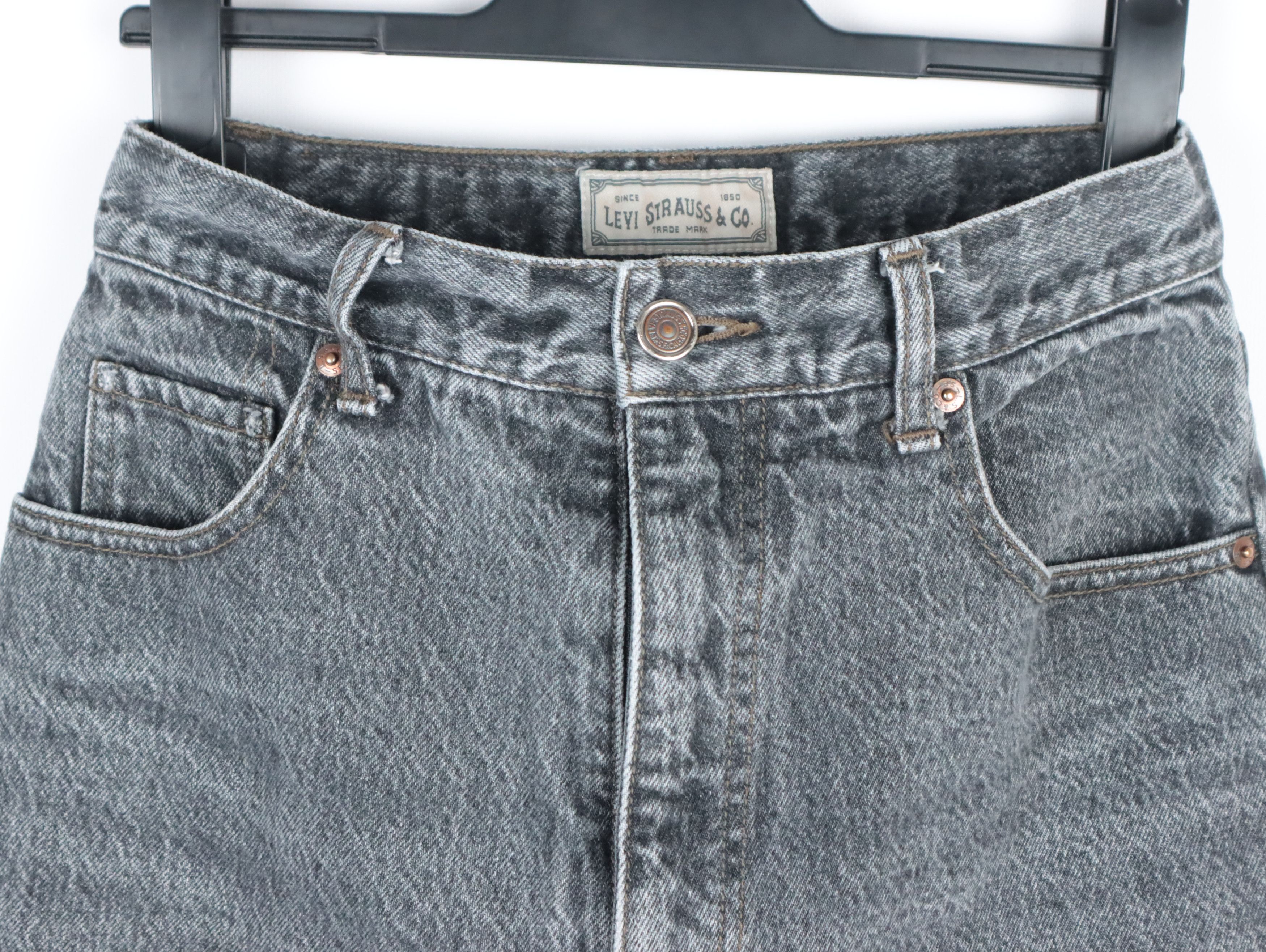 Levi's × Levi's Vintage Clothing × Vintage 90s Levis 727 Washed Black SILVER TAB Denim Jeans 28 x 32 Size US 28 / EU 44 - 6 Thumbnail