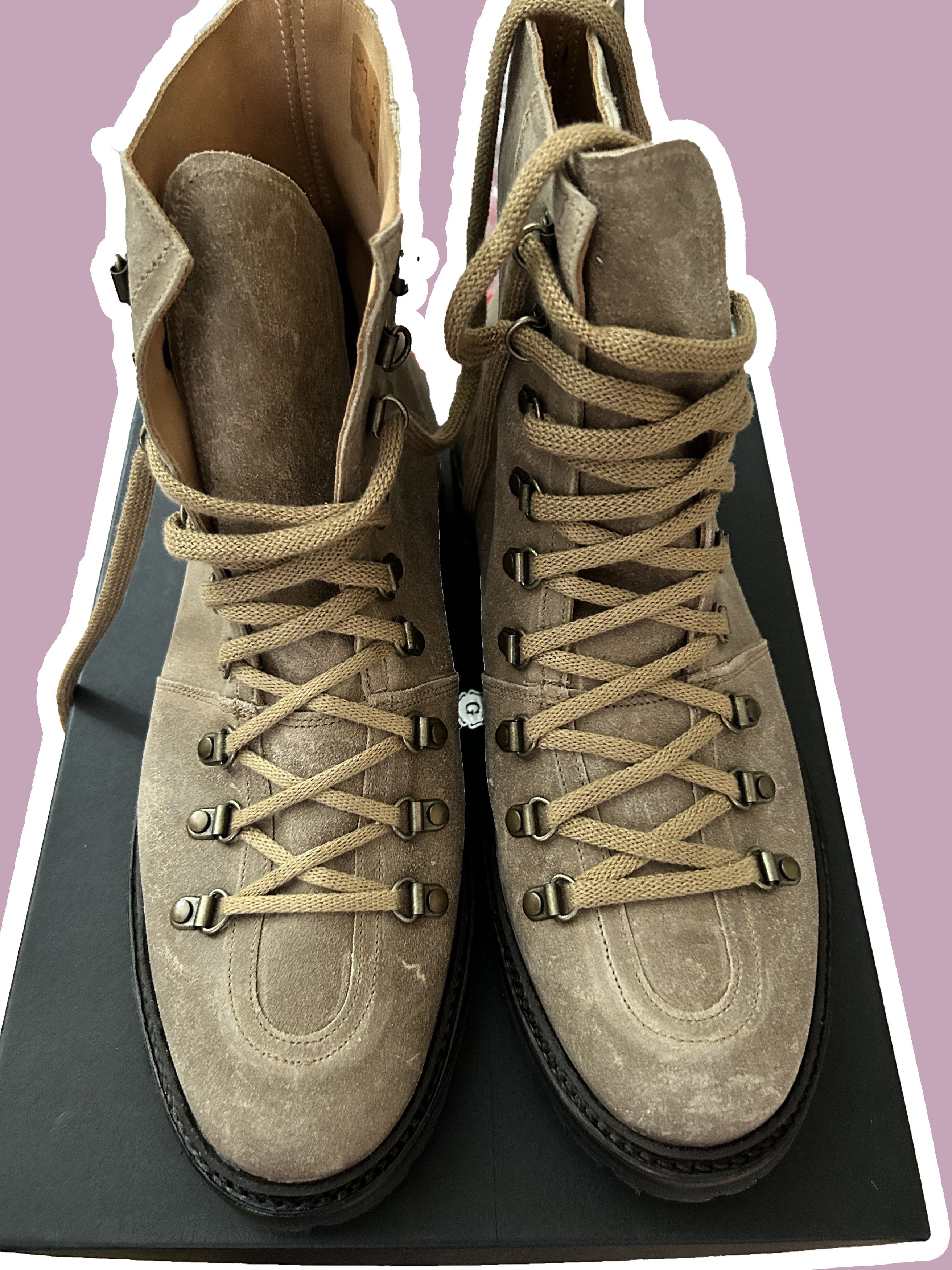 Grenson Grenson Brady suede beige hiking boots size UK 10 / US 11 Size US 11 / EU 44 - 1 Thumbnail