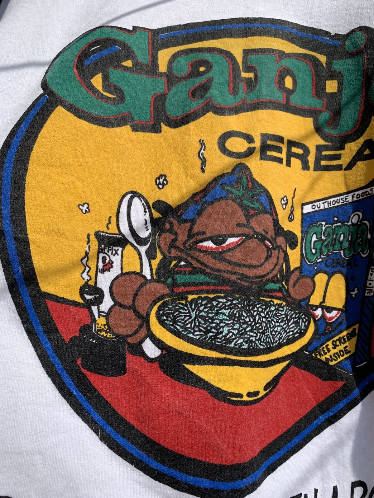 Vintage Vintage Ganja Cereal Jamaica White T-Shirt Size US M / EU 48-50 / 2 - 8 Thumbnail