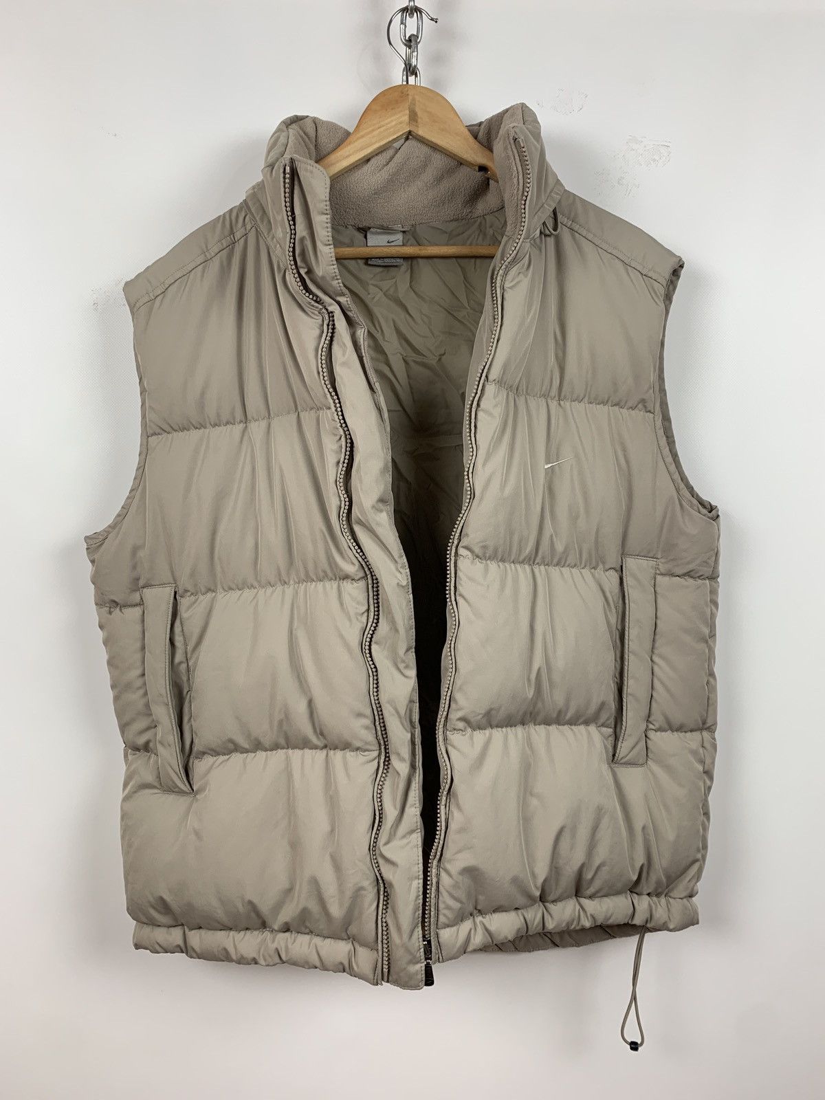 Nike 00s Vintage Nike Beige Down Puffer Vest Size US L / EU 52-54 / 3 - 3 Thumbnail