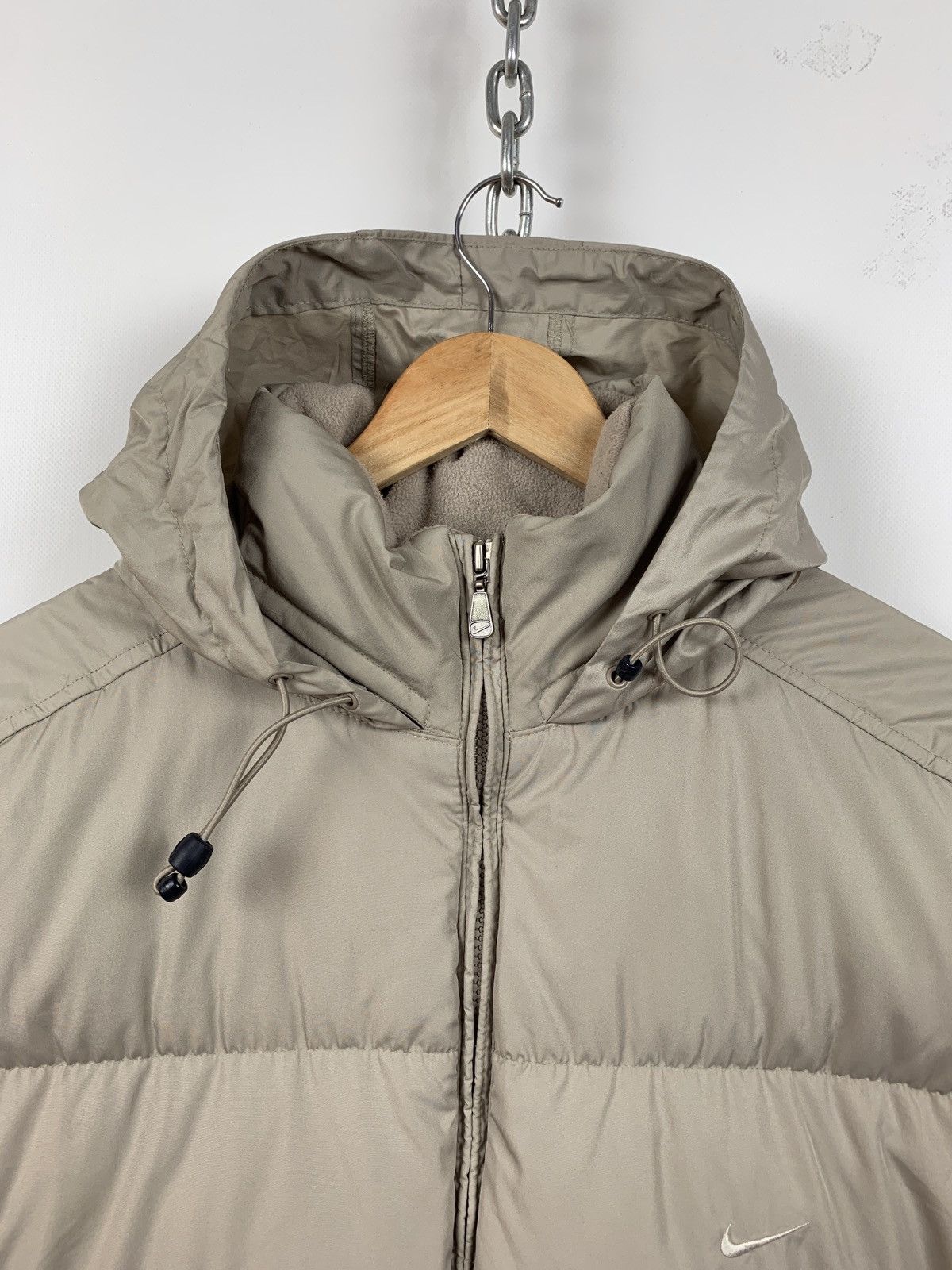 Nike 00s Vintage Nike Beige Down Puffer Vest Size US L / EU 52-54 / 3 - 8 Thumbnail