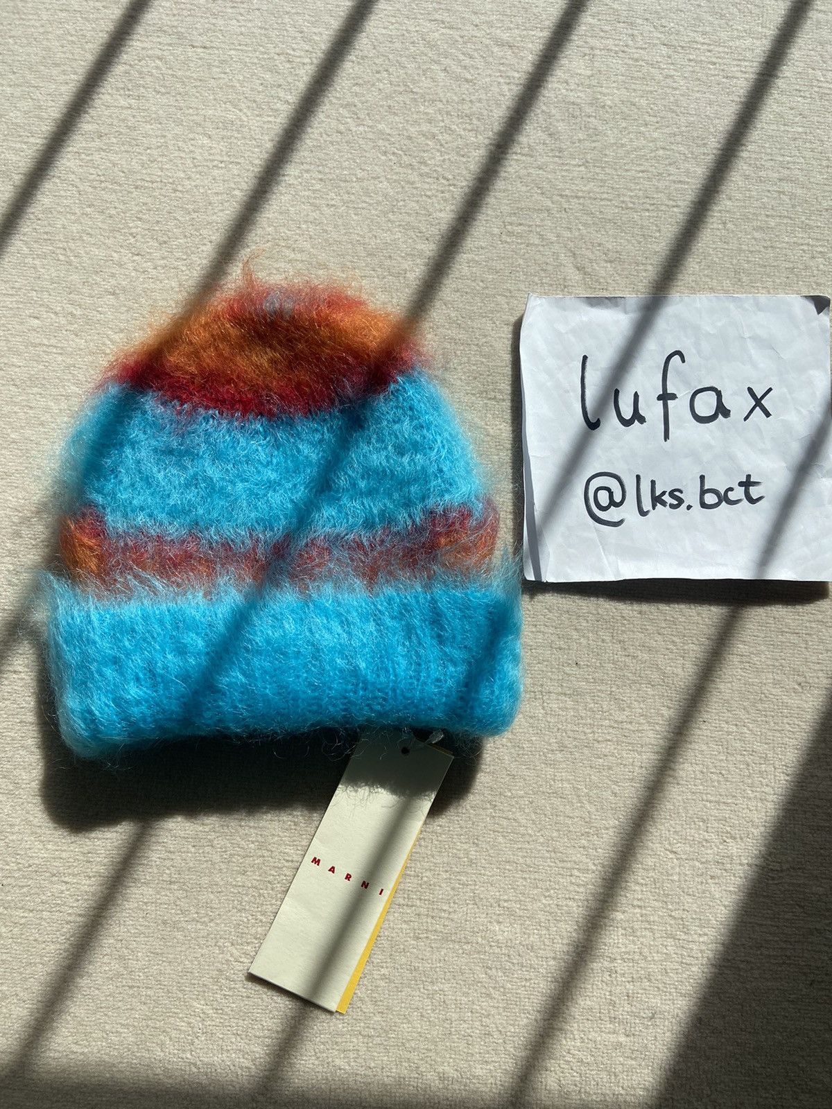 Marni NEW | MARNI FUZZY WUZZY MOHAIR BRUSHED BEANIE HAT SIZE M Size ONE SIZE - 2 Thumbnail