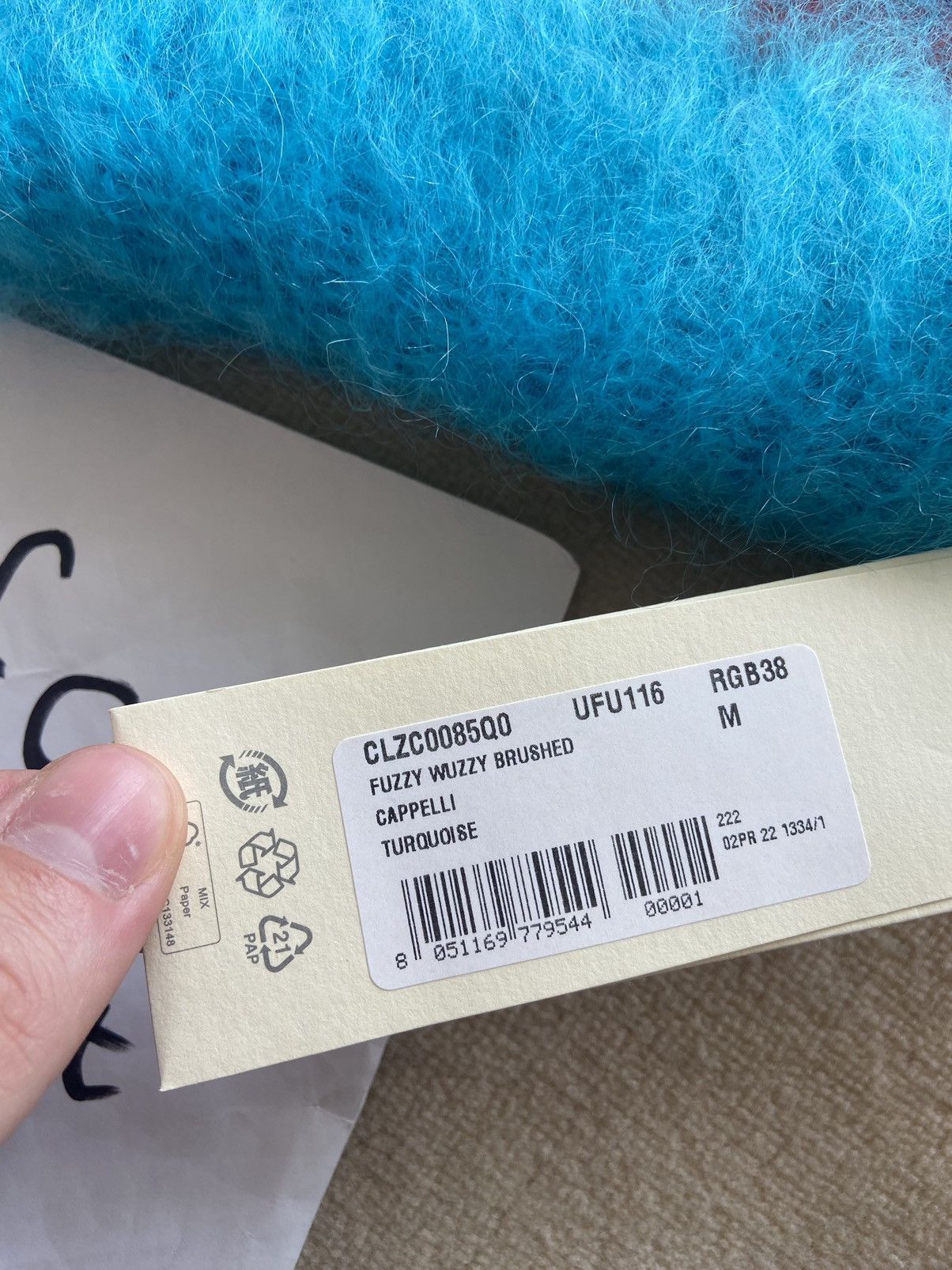 Marni NEW | MARNI FUZZY WUZZY MOHAIR BRUSHED BEANIE HAT SIZE M Size ONE SIZE - 4 Thumbnail