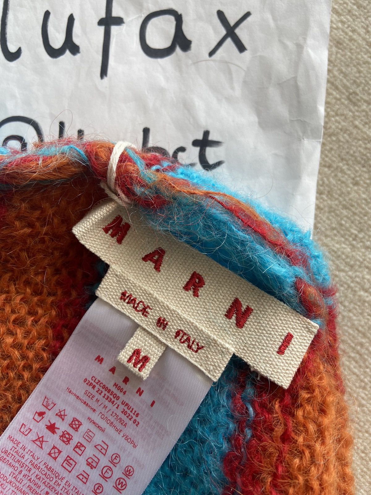 Marni NEW | MARNI FUZZY WUZZY MOHAIR BRUSHED BEANIE HAT SIZE M Size ONE SIZE - 6 Thumbnail