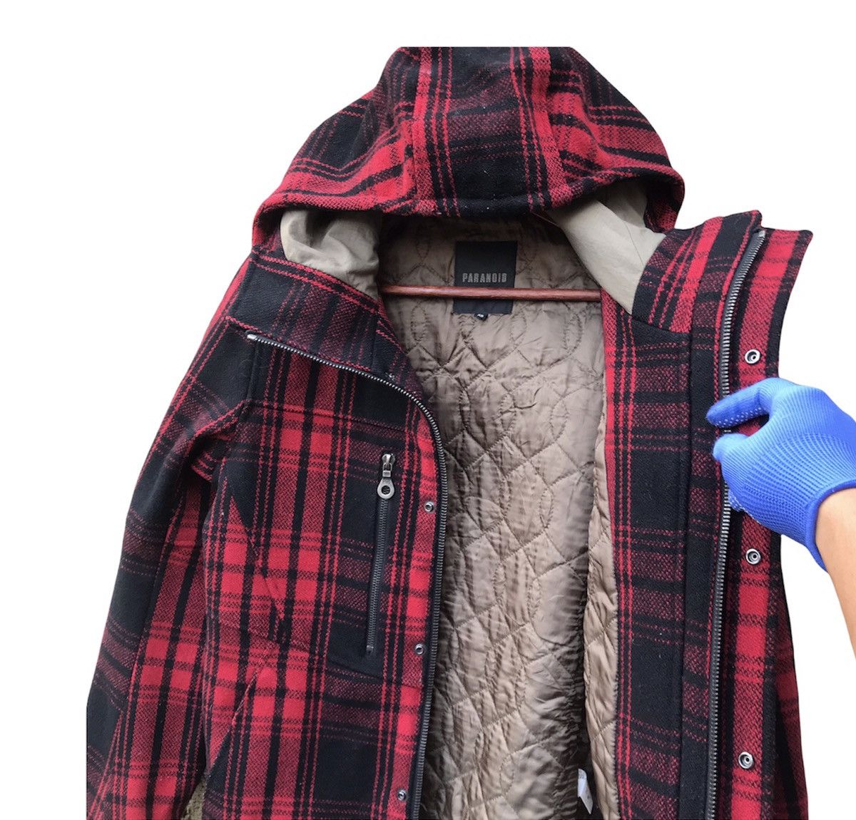 Kazuyuki Kumagai Attachment Paranoid Japan yohji yamamoto STYLE wool hoodie riri zipper Size US XS / EU 42 / 0 - 8 Thumbnail